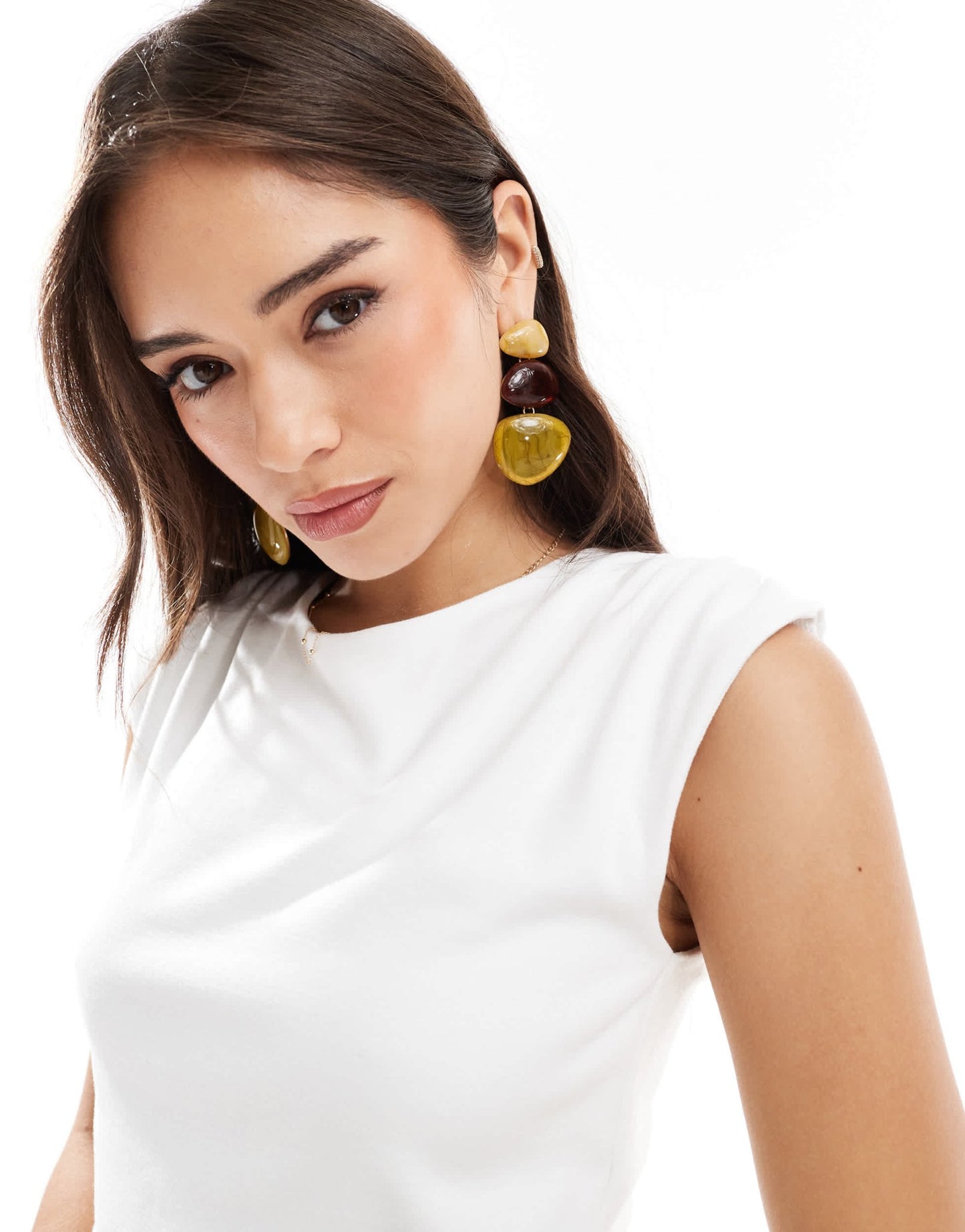 4th & Reckless double layered slinky structured sleeveless top co-ord in white - ASOS Sample Sale
