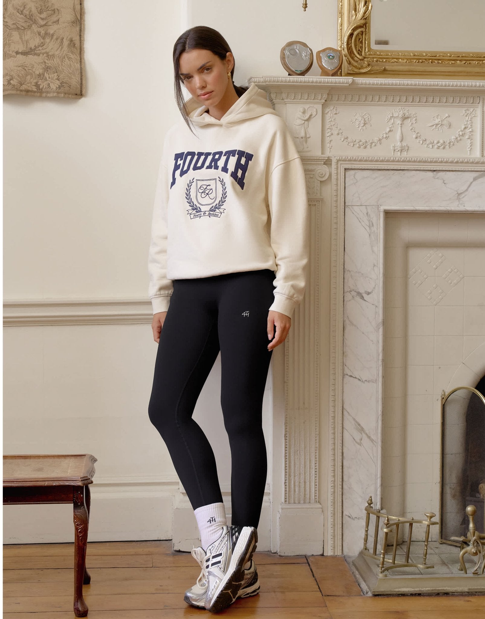 4th & Reckless Harlow oversized hoodie in cream - ASOS Sample Sale