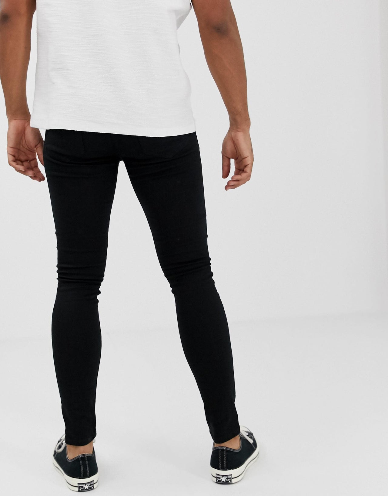 New Look extreme super skinny jeans with rips in black
