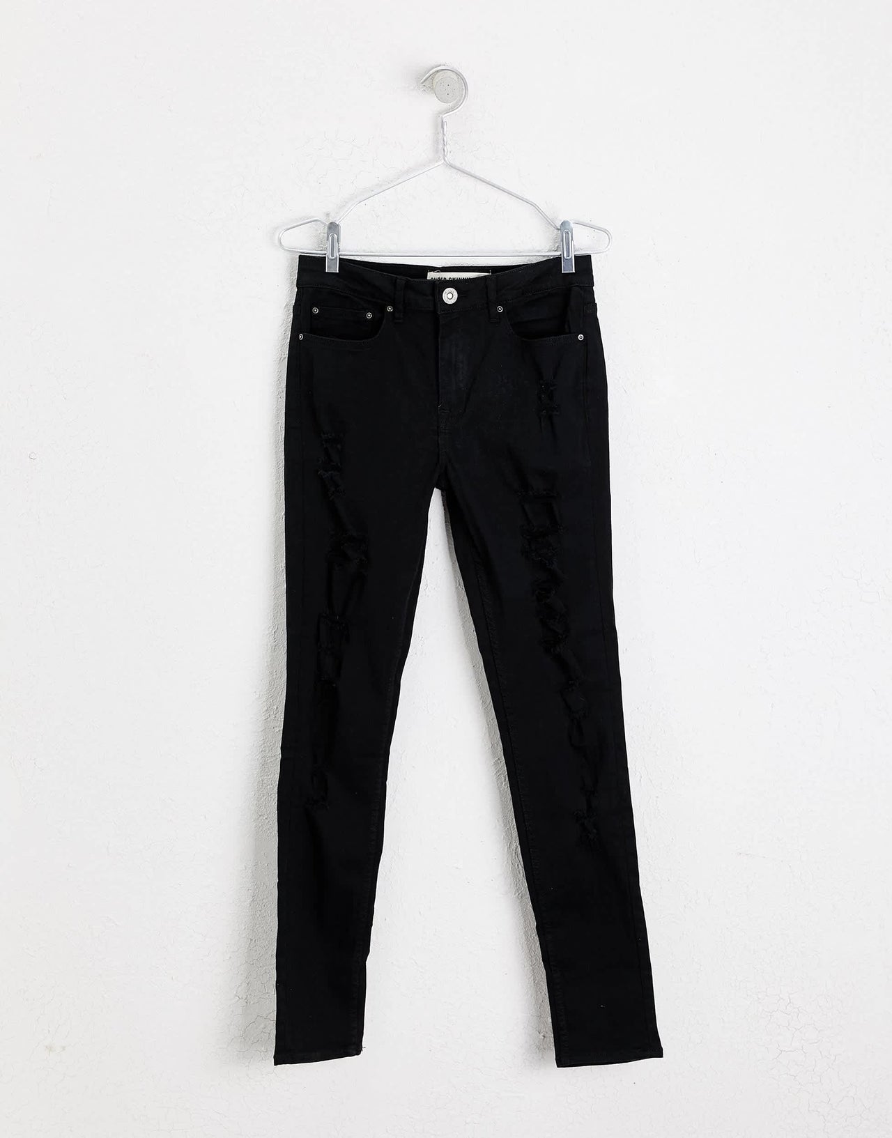 New Look extreme super skinny jeans with rips in black