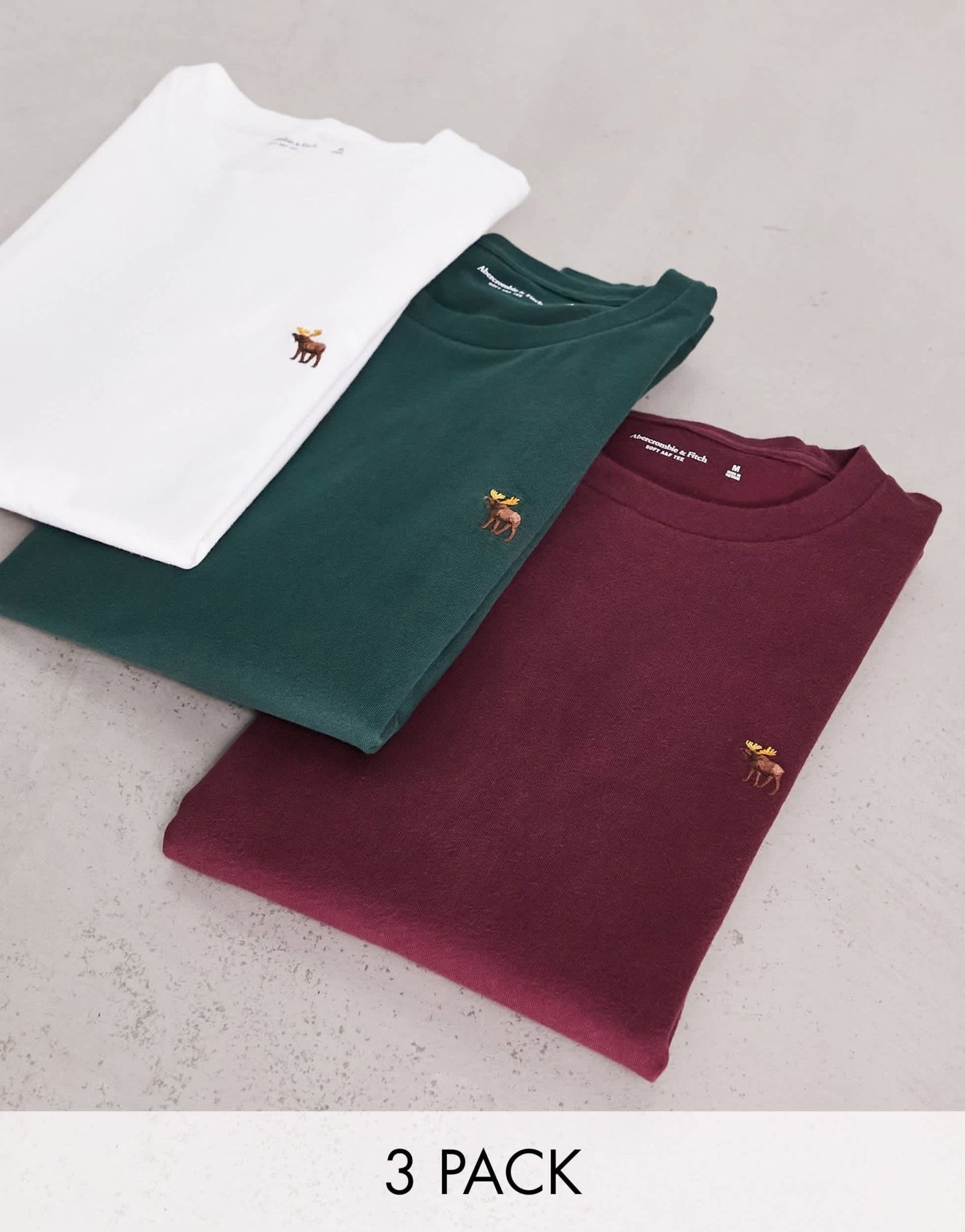 Abercrombie & Fitch 3 pack icon logo long sleeve top in multi - ASOS Sample Sale