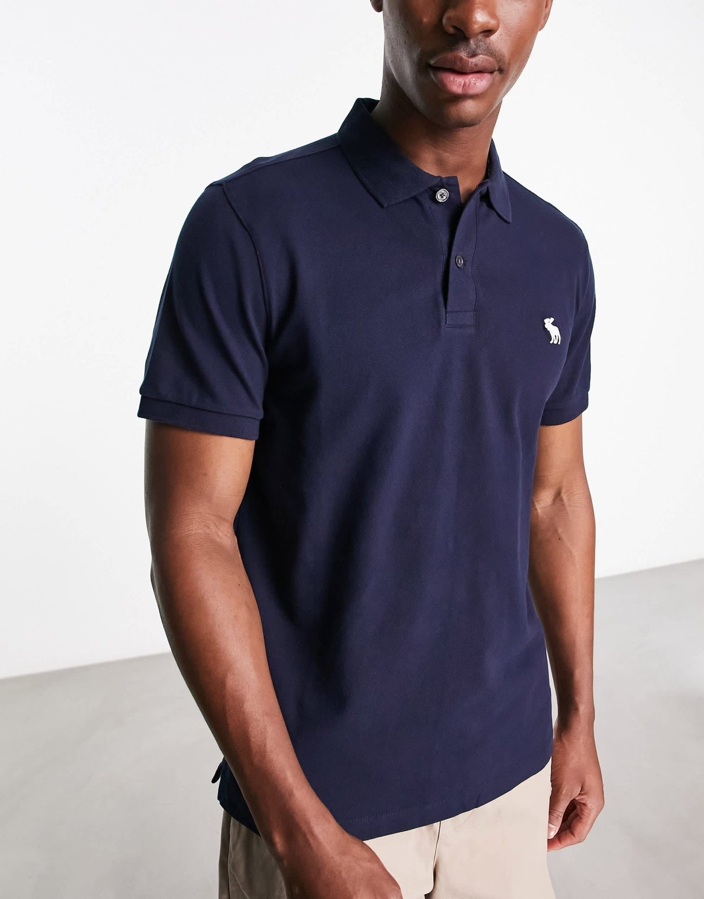 Abercrombie & Fitch 3 pack icon logo pique polo in white/green/navy - ASOS Sample Sale