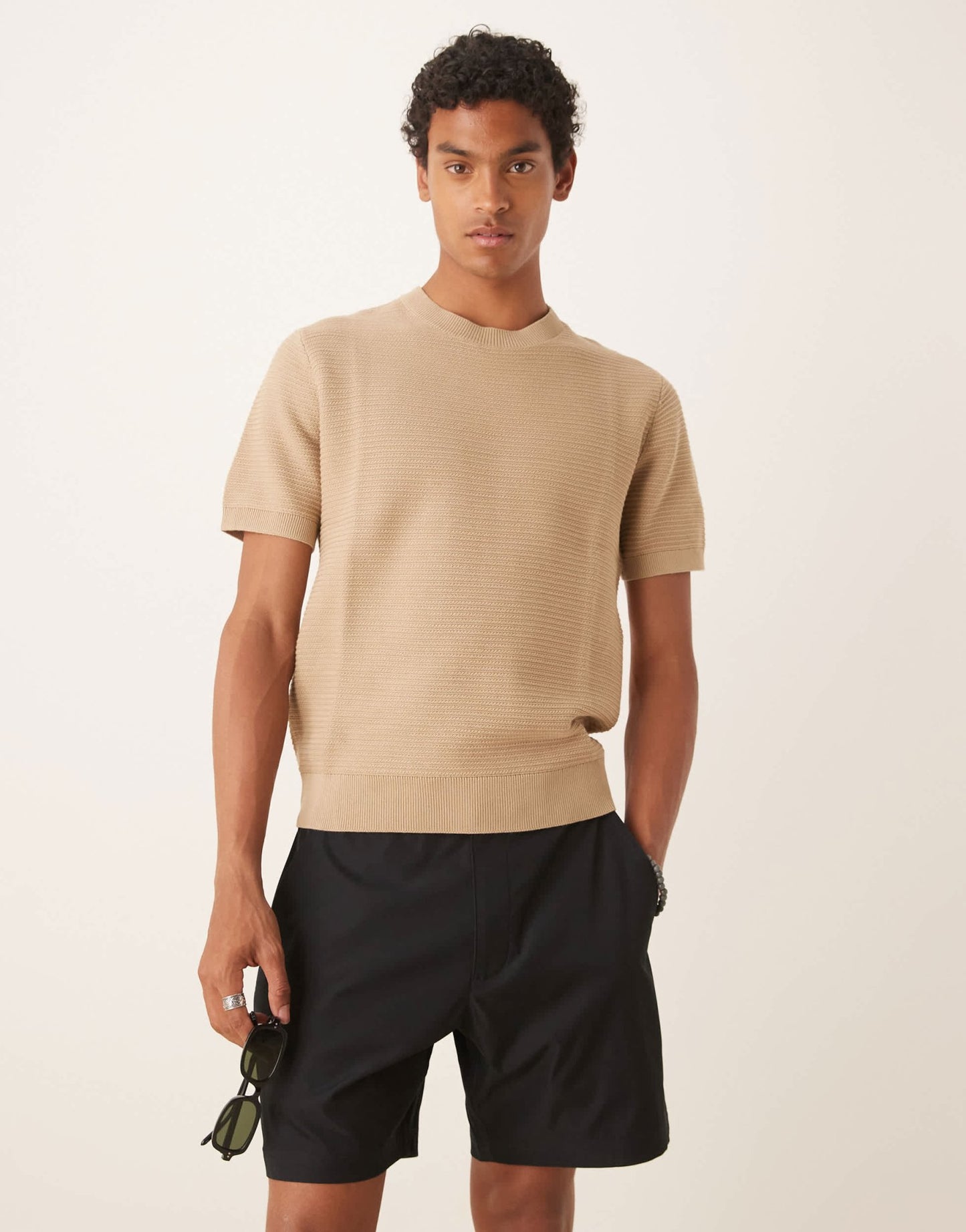 Abercrombie & Fitch 7"""" tailored shorts in black - ASOS Sample Sale