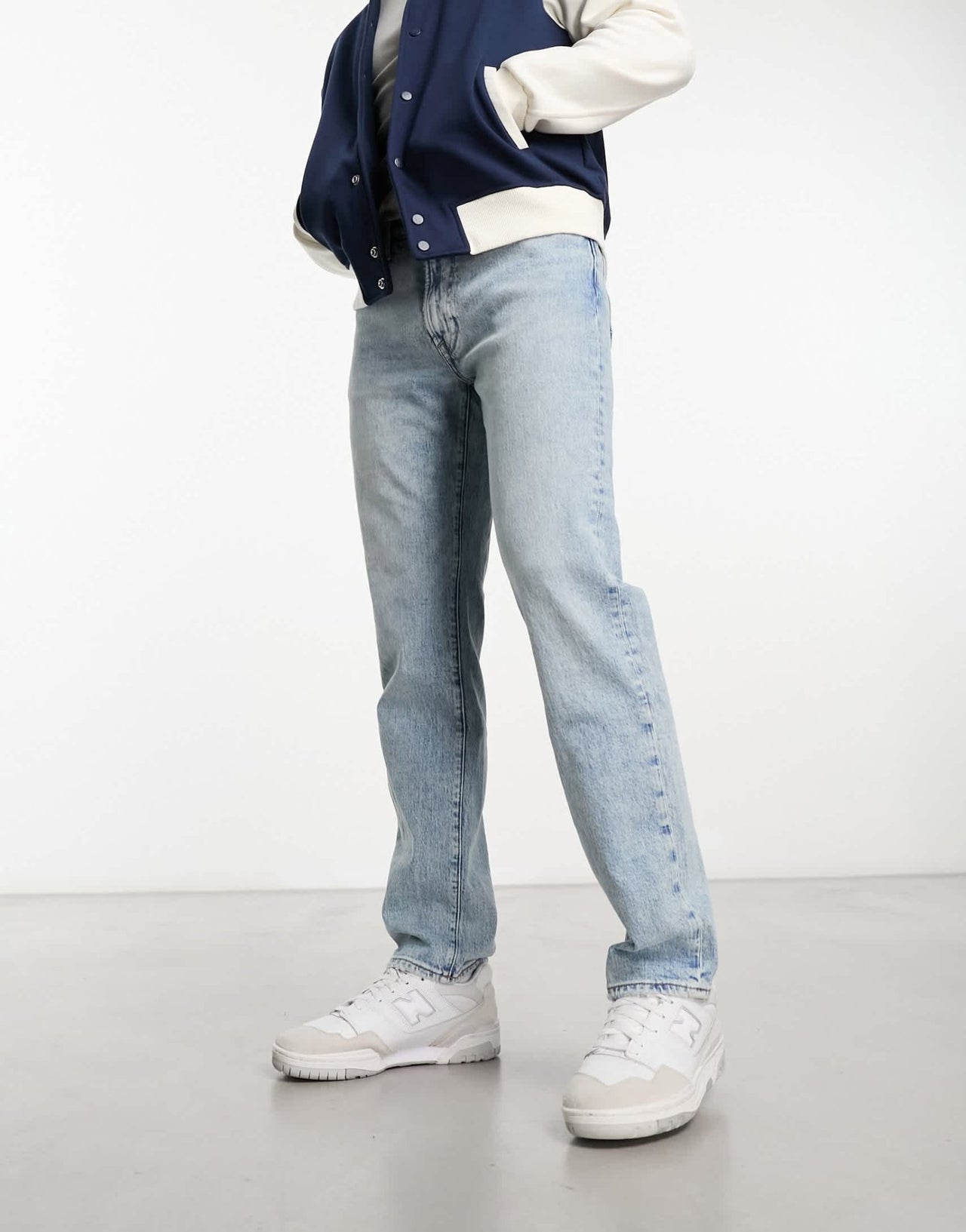 Abercrombie & Fitch 90s straight fit distressed jeans in light wash - ASOS Sample Sale