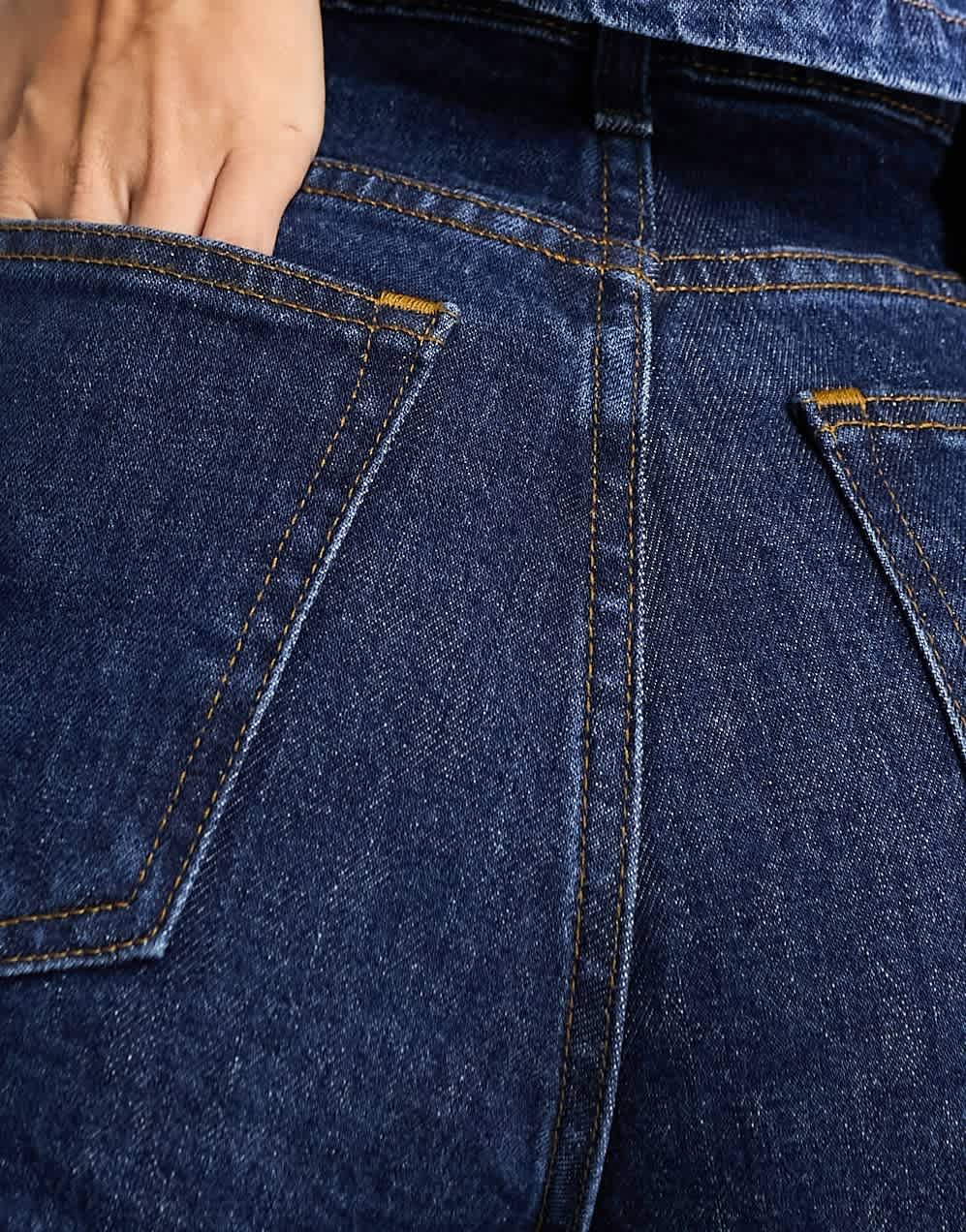 Abercrombie & Fitch 90s straight fit jeans in dark wash blue - ASOS Sample Sale