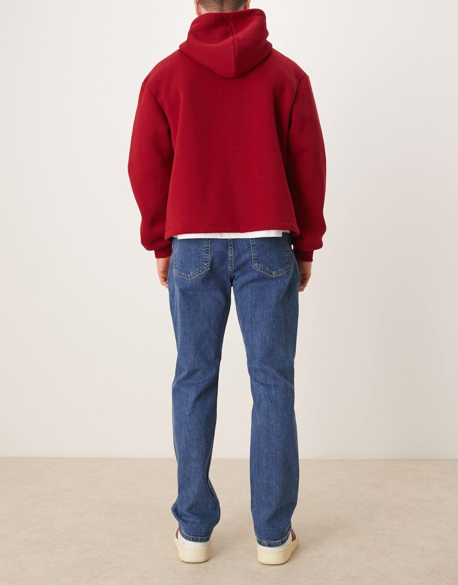 Abercrombie & Fitch athletic fit straight leg jeans in mid wash blue - ASOS Sample Sale