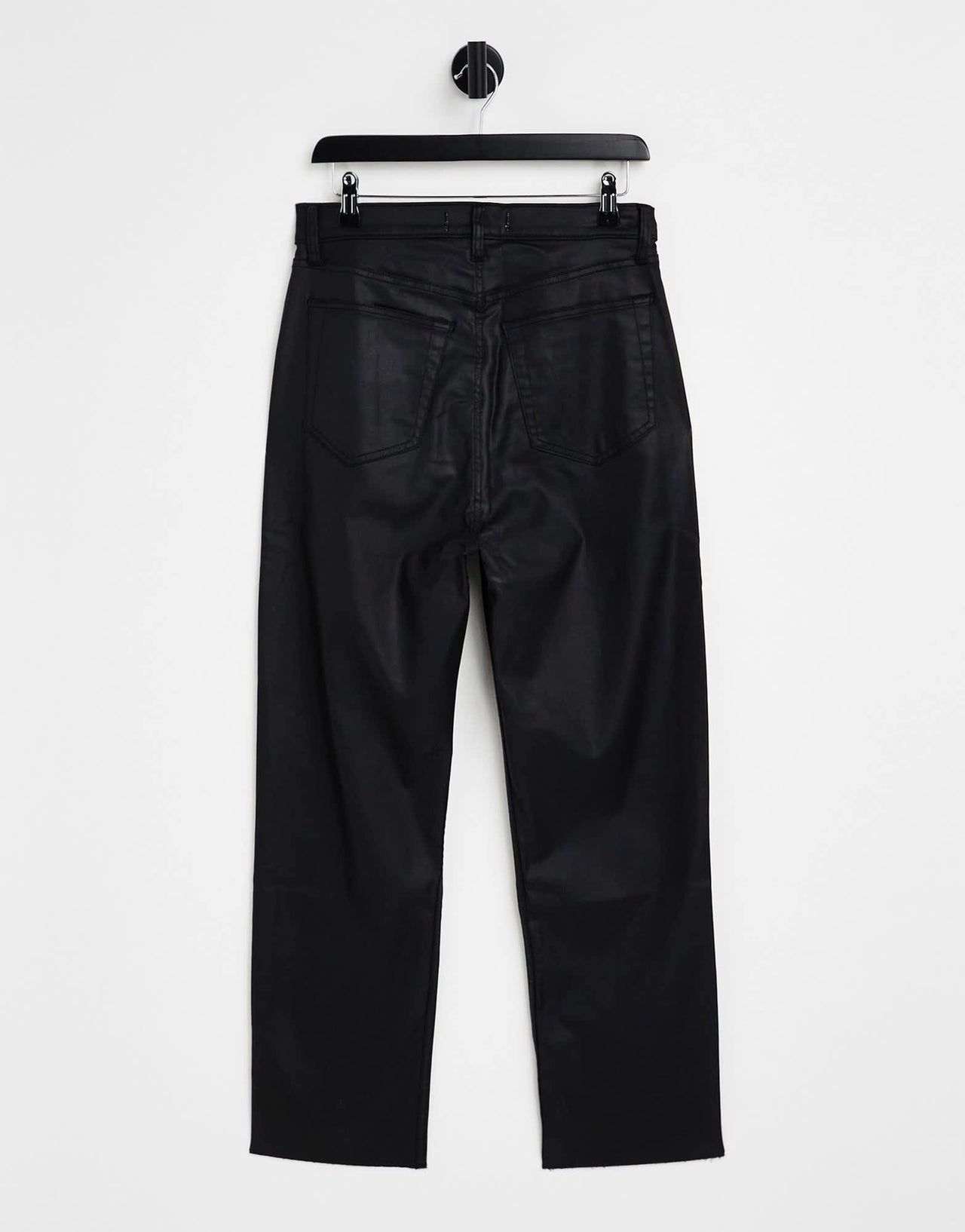 Abercrombie & Fitch black coated curvy straight leg in black - ASOS Sample Sale
