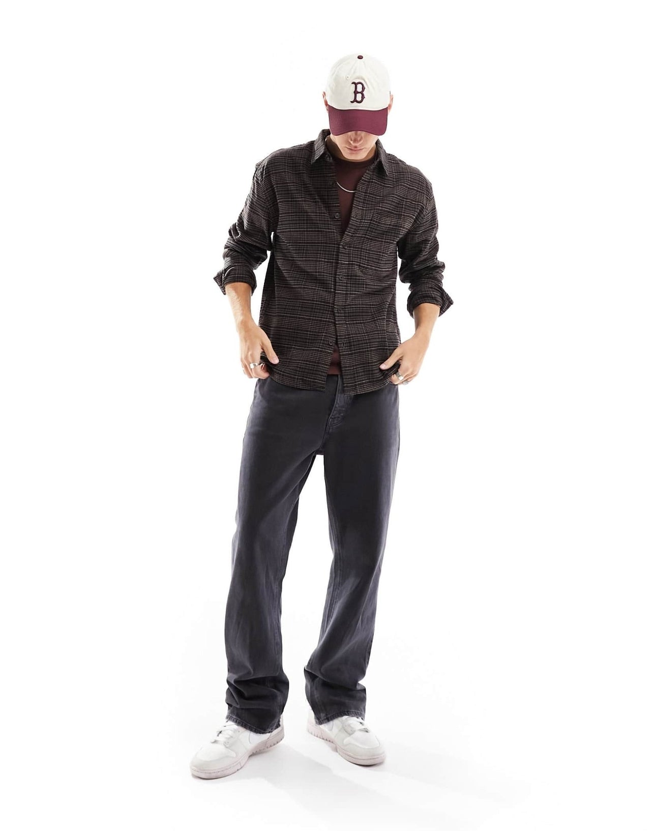 Abercrombie & Fitch check flannel relaxed fit shirt in brown/green - ASOS Sample Sale