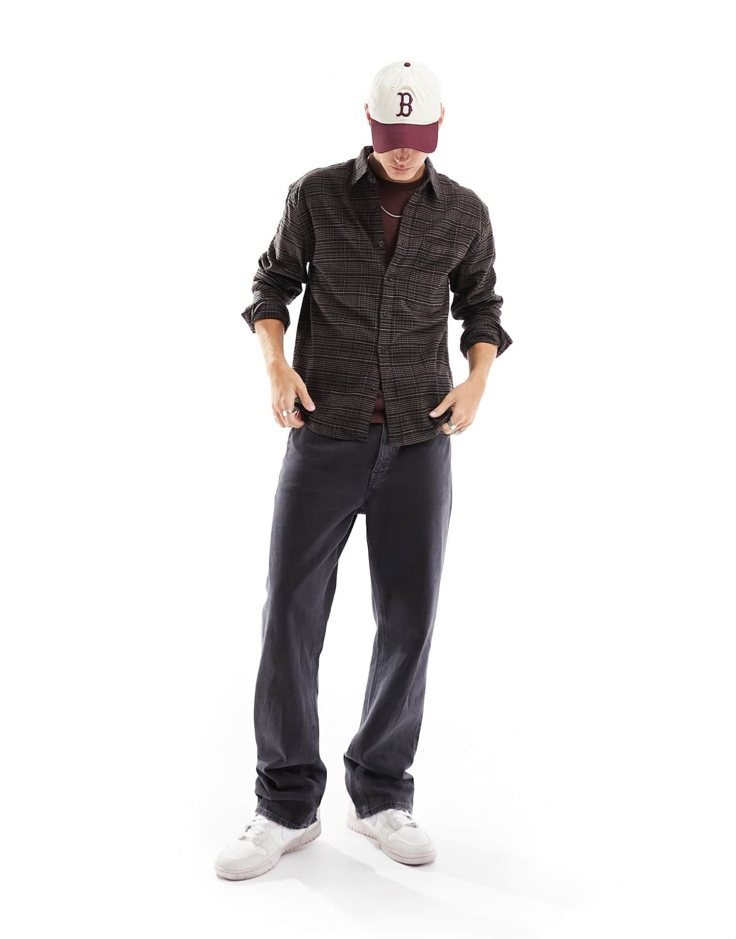 Abercrombie & Fitch check flannel relaxed fit shirt in brown/green - ASOS Sample Sale