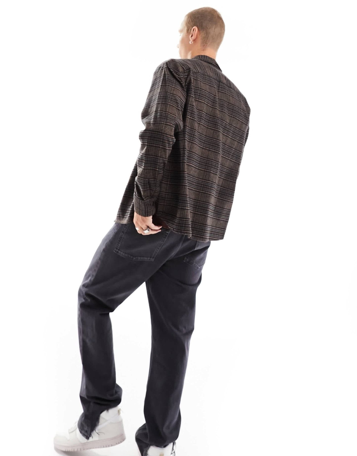 Abercrombie & Fitch check flannel relaxed fit shirt in brown/green - ASOS Sample Sale