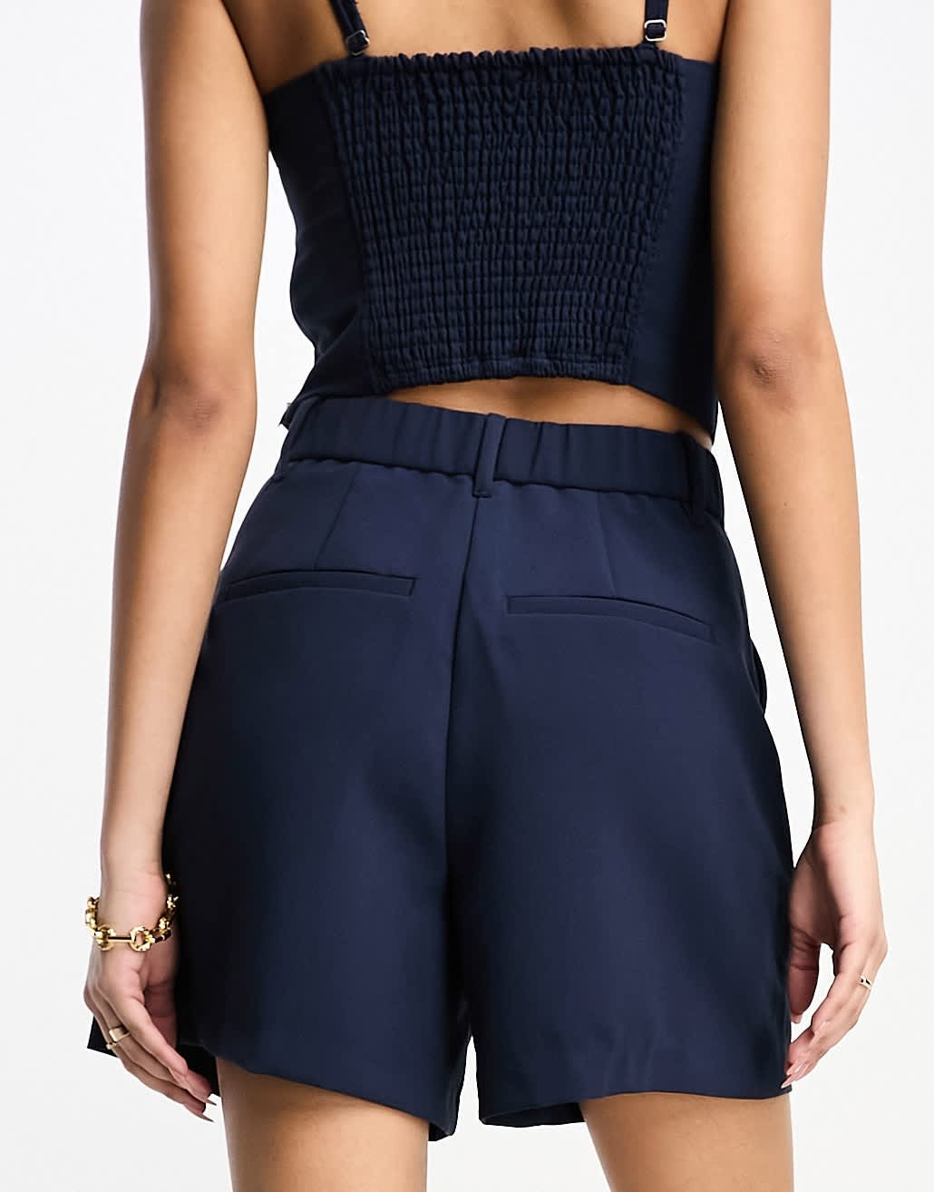Abercrombie & Fitch co - ord tailored shorts in navy - ASOS Sample Sale