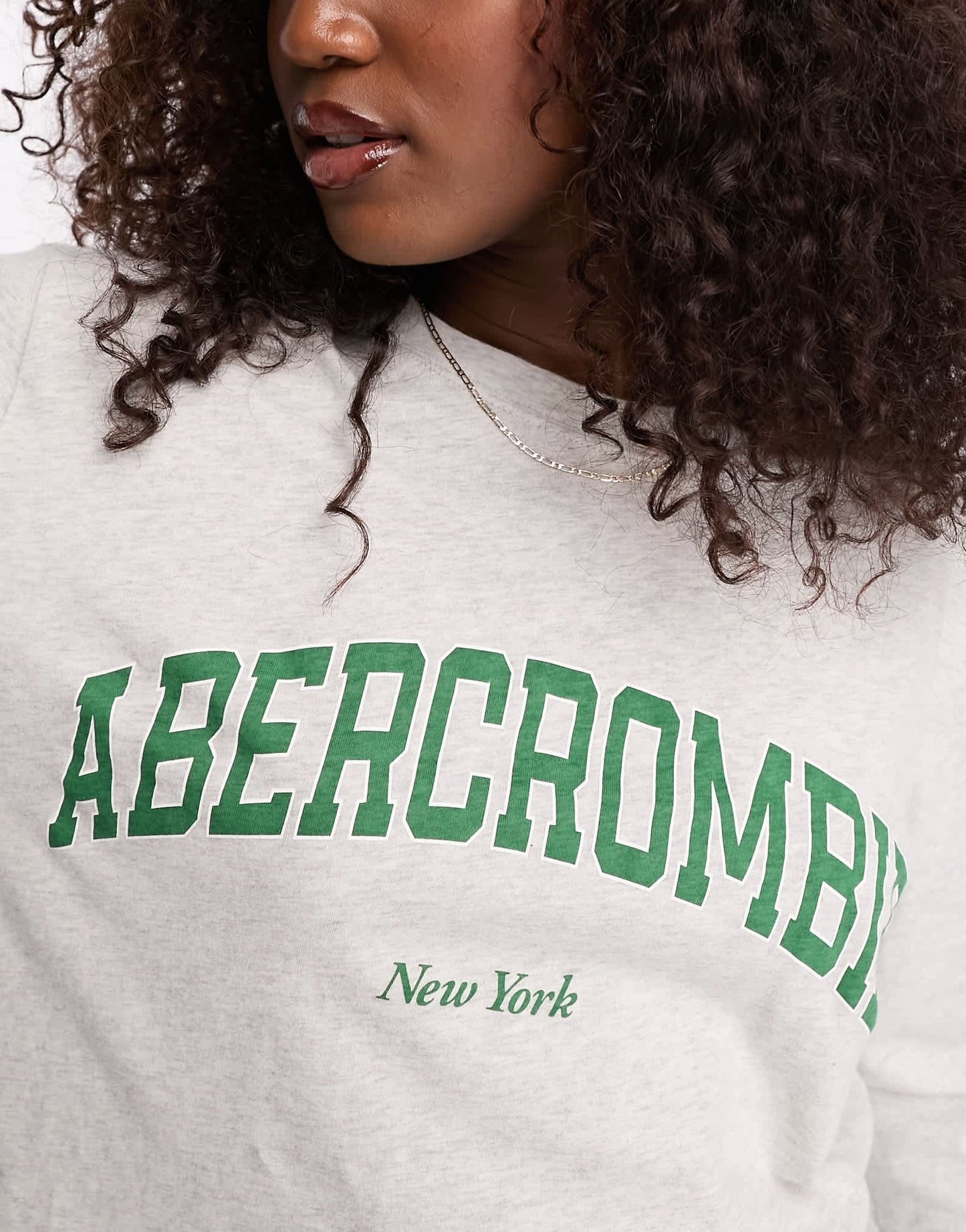 Abercrombie & Fitch cropped chest logo sweatshirt in grey - ASOS Sample Sale