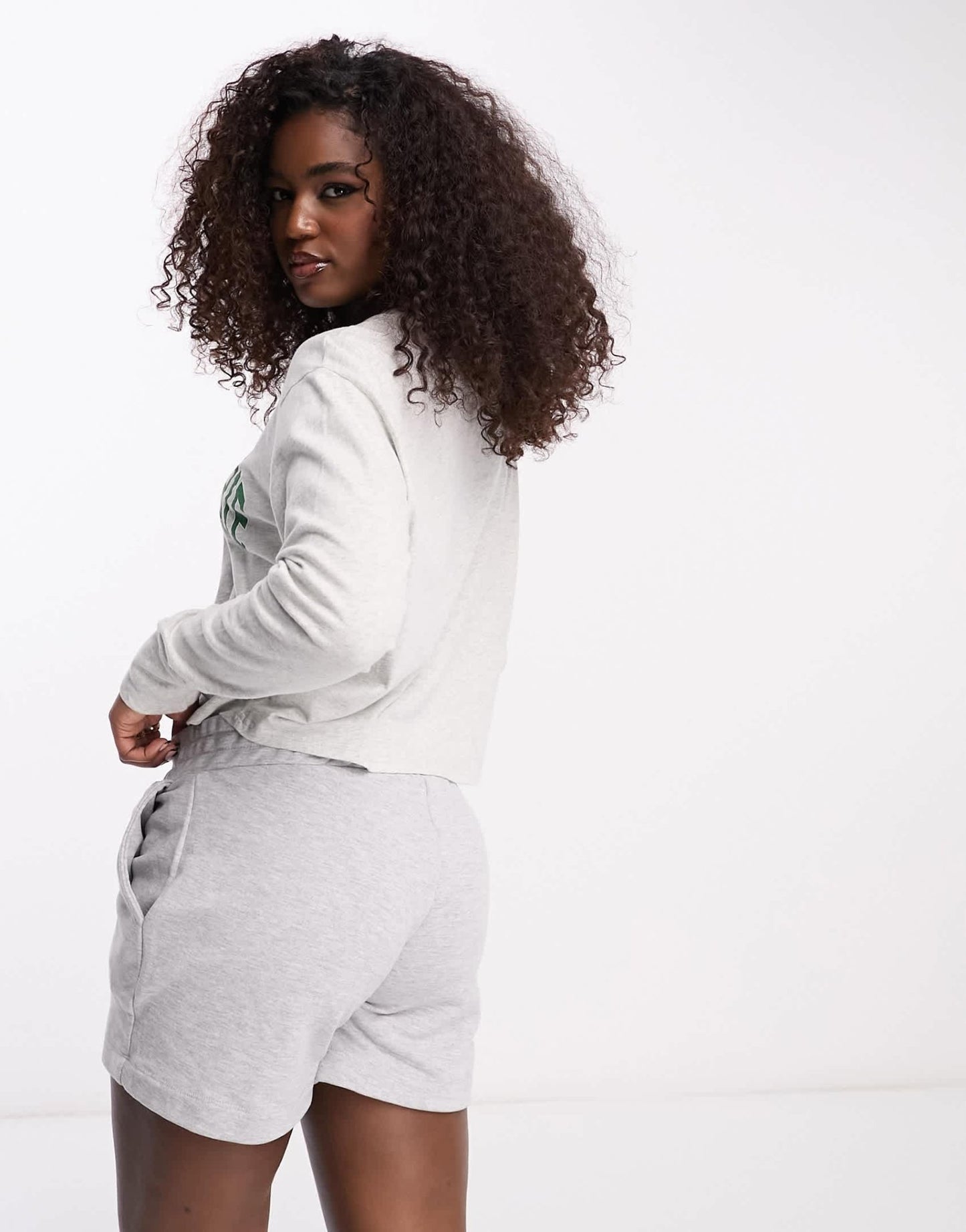 Abercrombie & Fitch cropped chest logo sweatshirt in grey - ASOS Sample Sale