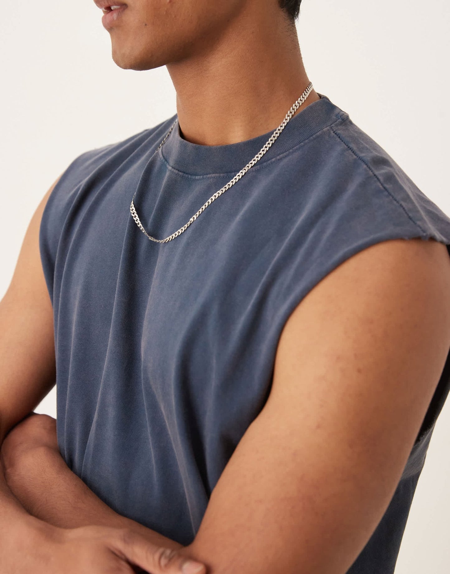 Abercrombie & Fitch cropped sleeveless tank top in navy - ASOS Sample Sale