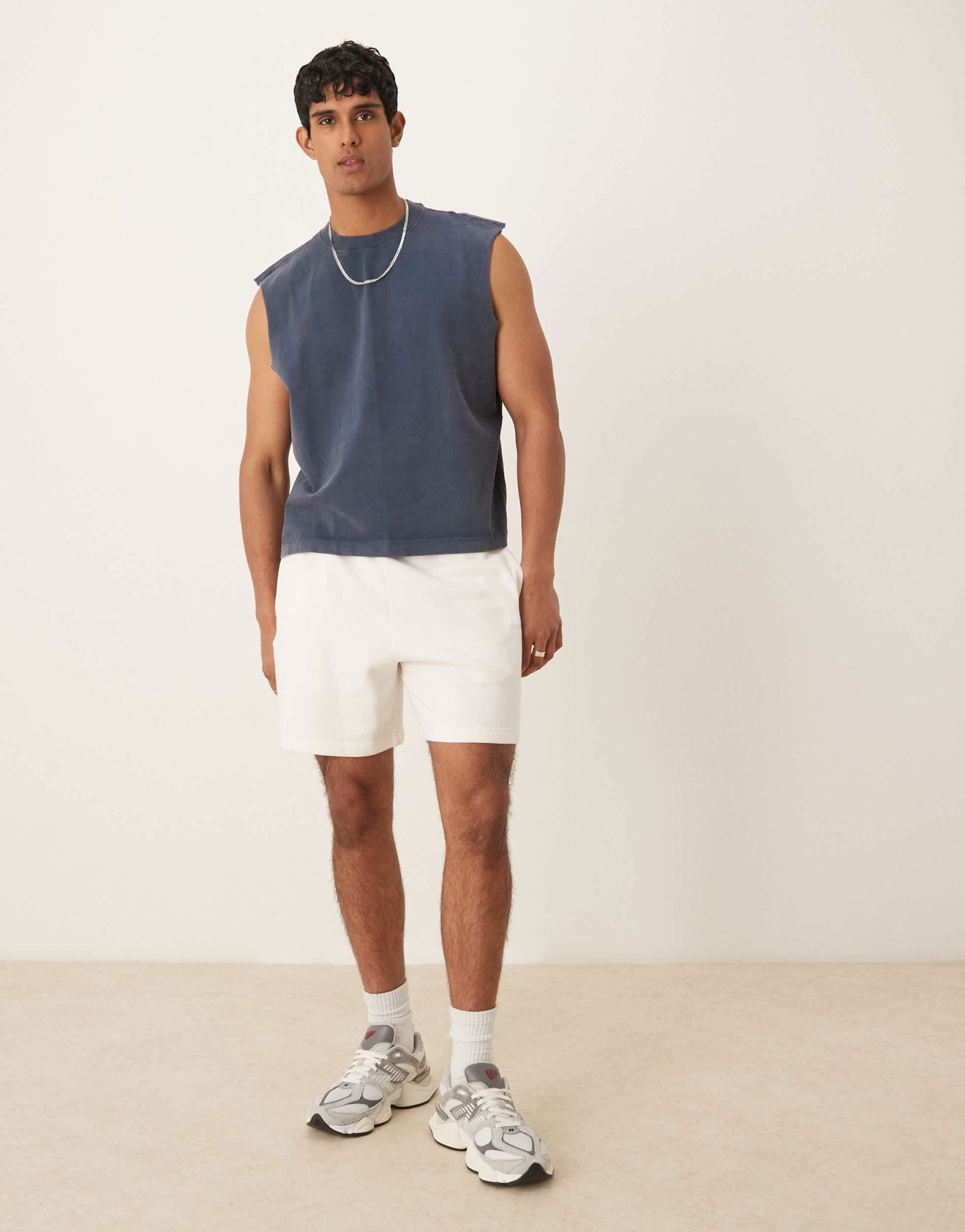 Abercrombie & Fitch cropped sleeveless tank top in navy - ASOS Sample Sale