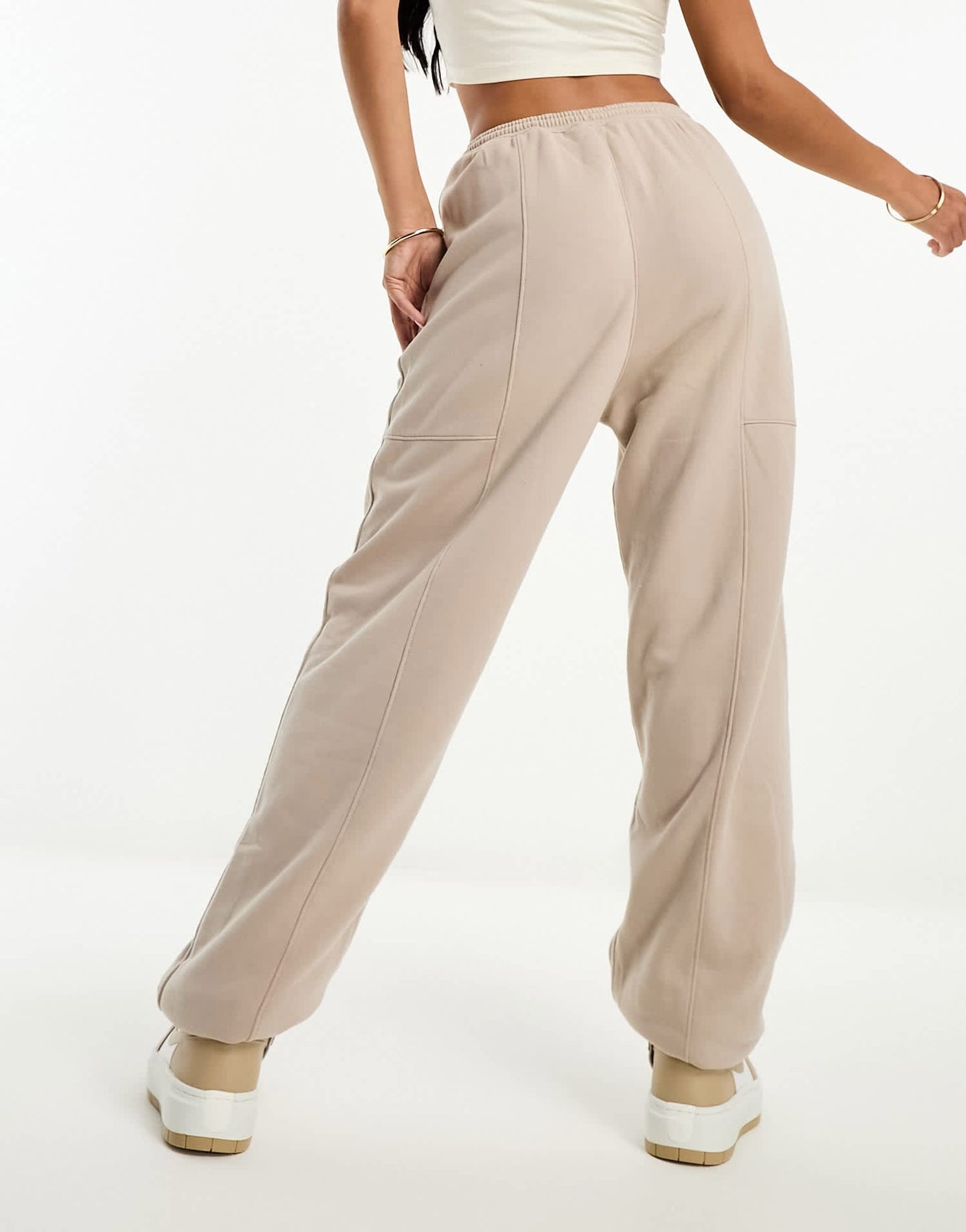 Abercrombie & Fitch cuff hem jogger in beige - ASOS Sample Sale