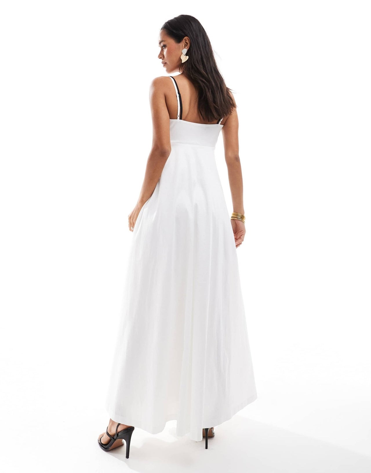 Abercrombie & Fitch dipped waist lace maxi dress in white - ASOS Sample Sale