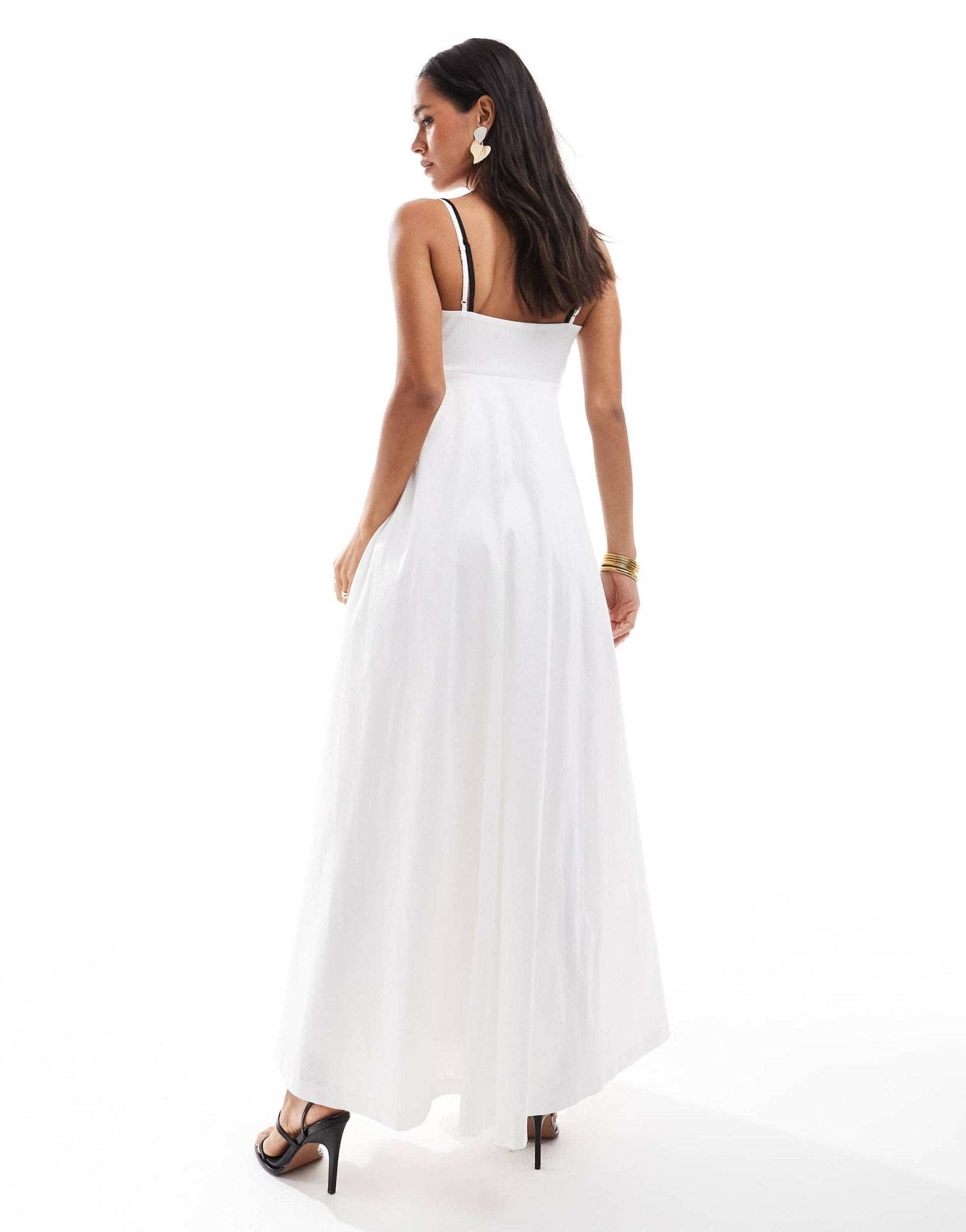 Abercrombie & Fitch dipped waist lace maxi dress in white - ASOS Sample Sale