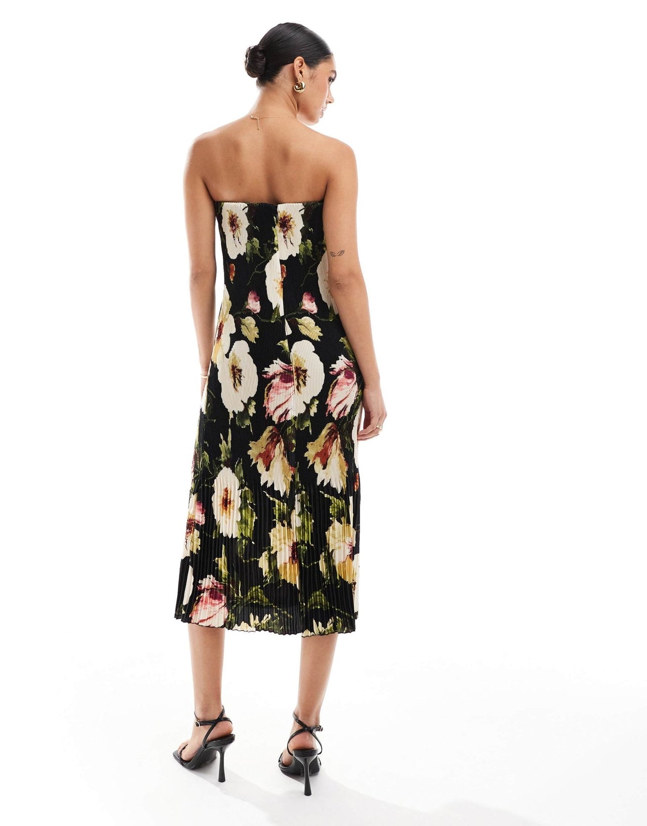 Abercrombie & Fitch Emerson strapless printed maxi dress in pink - ASOS Sample Sale