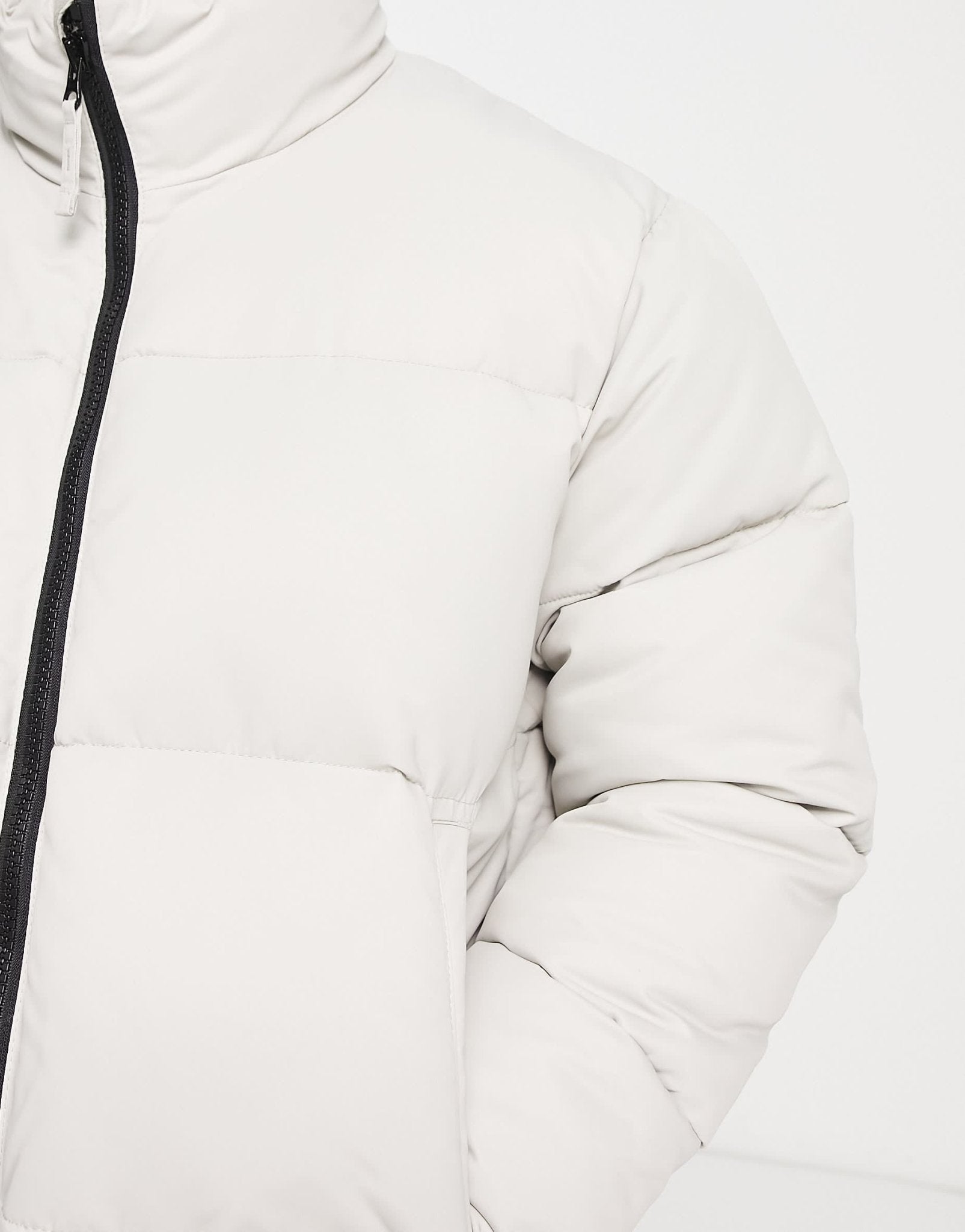 Abercrombie & Fitch heavyweight puffer jacket in beige - ASOS Sample Sale
