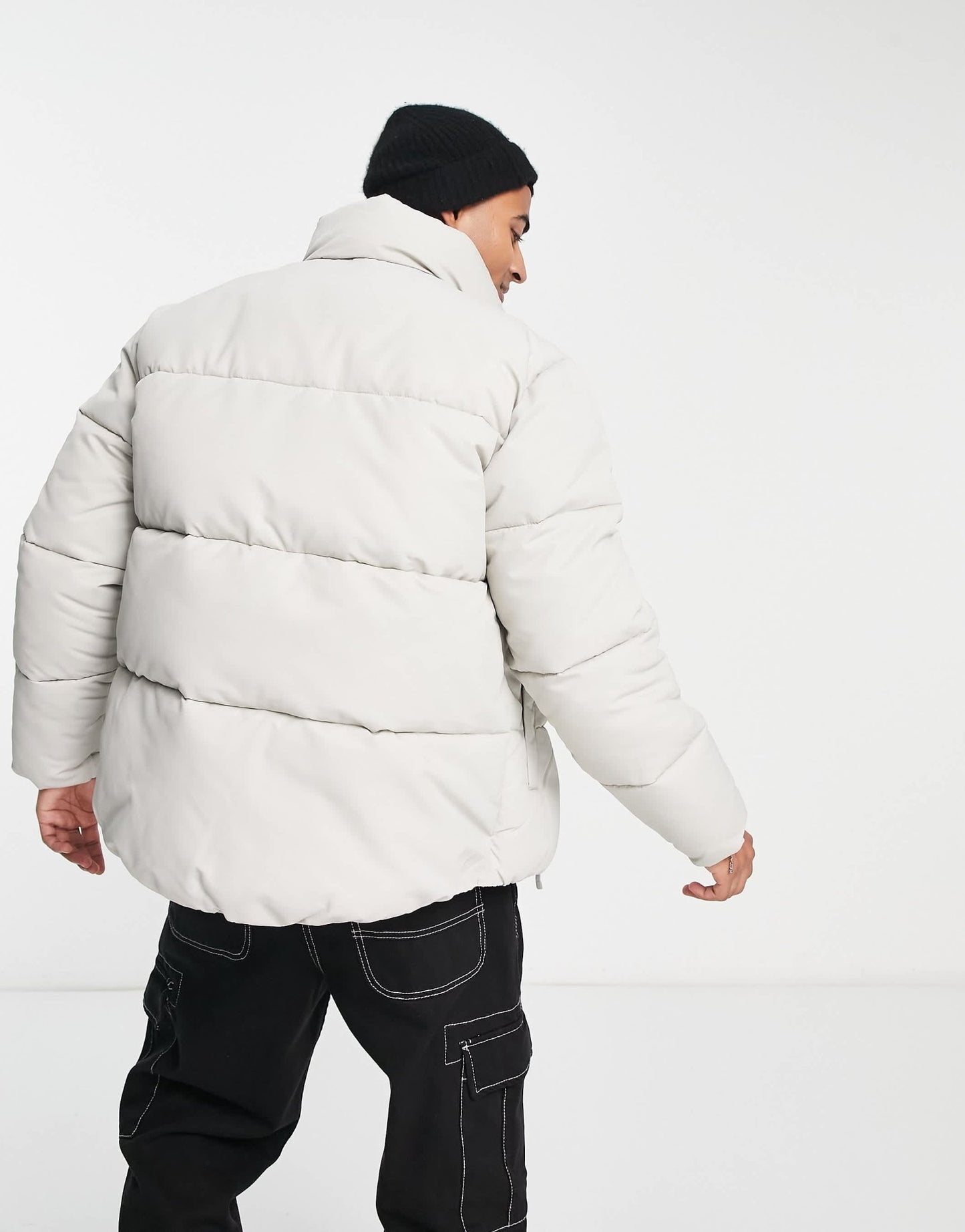 Abercrombie & Fitch heavyweight puffer jacket in beige - ASOS Sample Sale