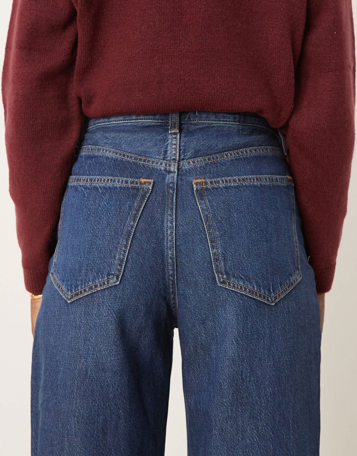 Abercrombie & Fitch high rise cropped wide leg jean in blue wash - ASOS Sample Sale