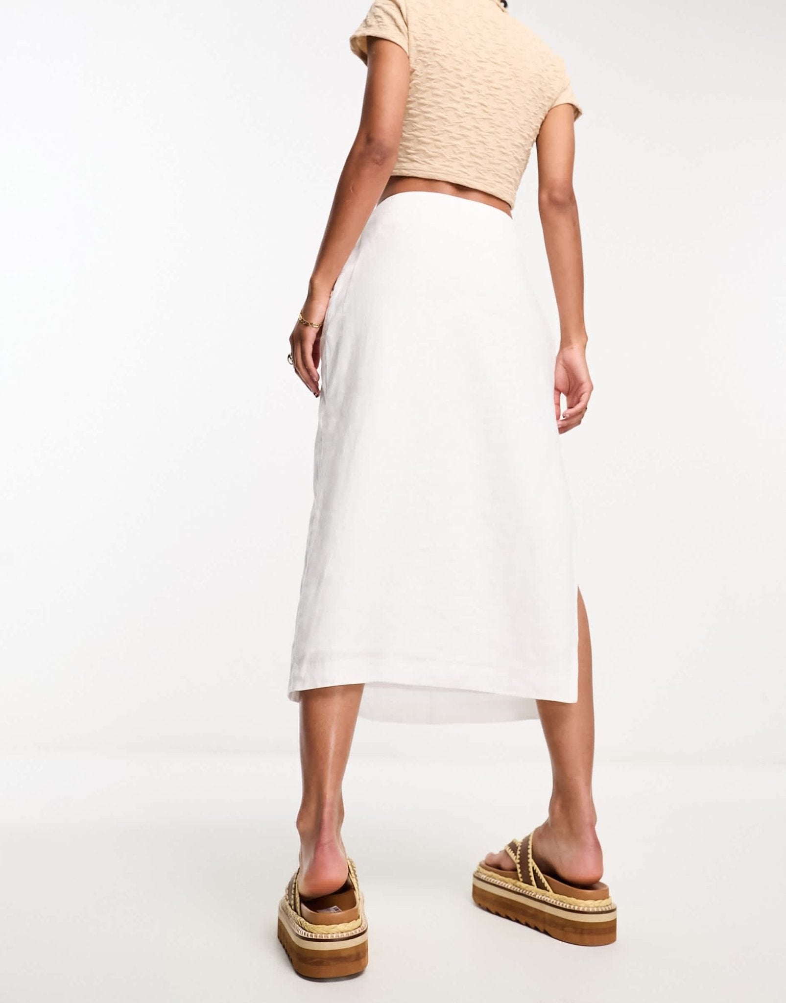 Abercrombie & Fitch linen skirt in white - ASOS Sample Sale