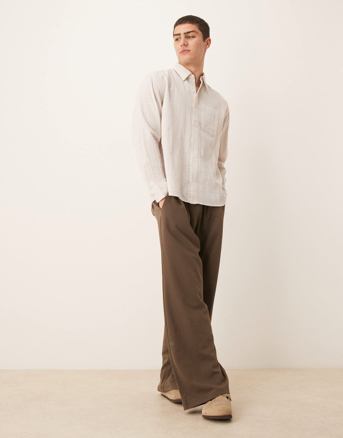 Abercrombie & Fitch long sleeve plaid shirt in grey check - ASOS Sample Sale