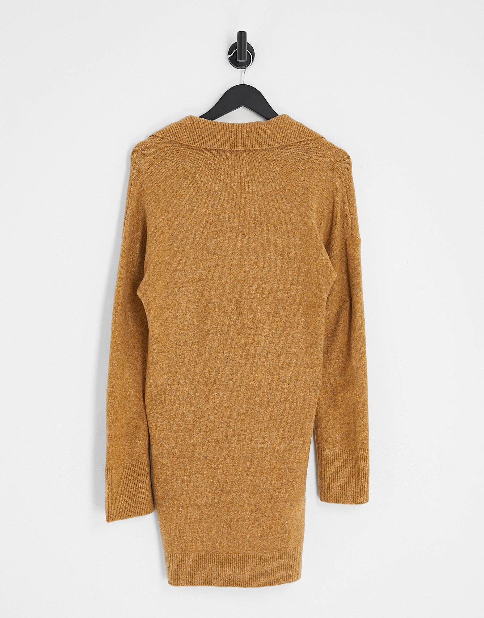 Abercrombie & Fitch long sleeve polo neck mini sweater dress in brown - ASOS Sample Sale