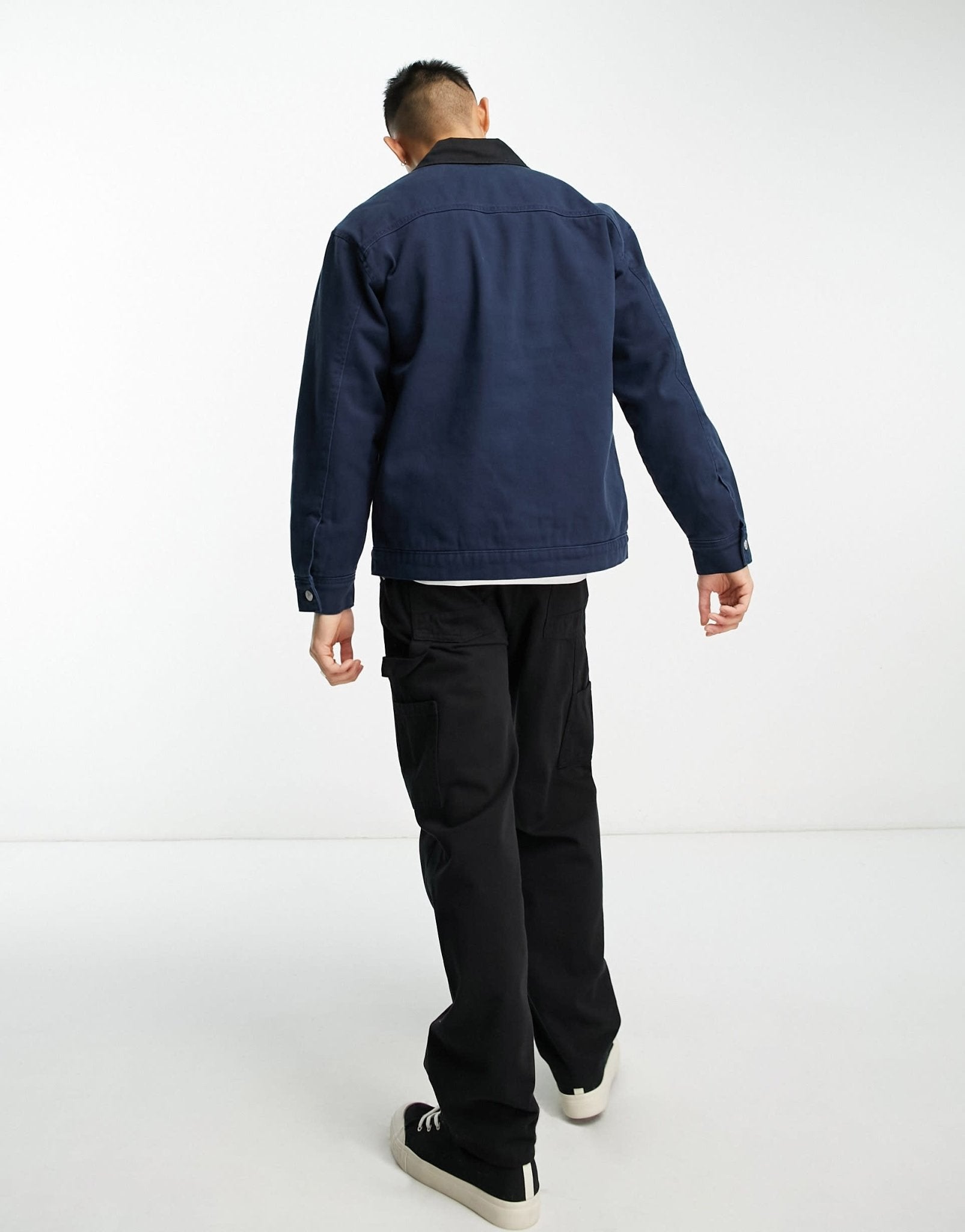 Abercrombie & Fitch mechanic workwear jacket in navy - ASOS Sample Sale