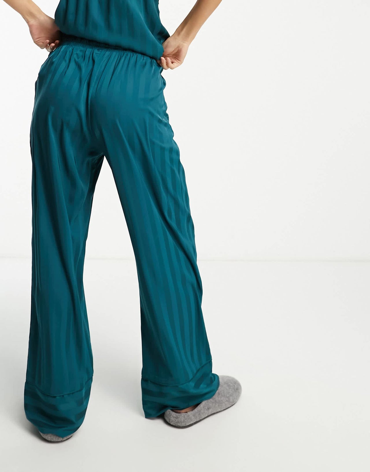Abercrombie & Fitch mix & match satin pyjama bottoms in teal - ASOS Sample Sale