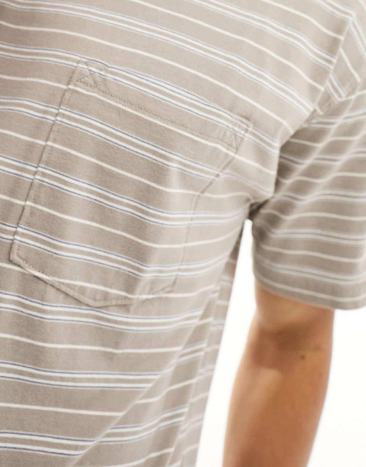 Abercrombie & Fitch oversized striped t-shirt in brown - ASOS Sample Sale