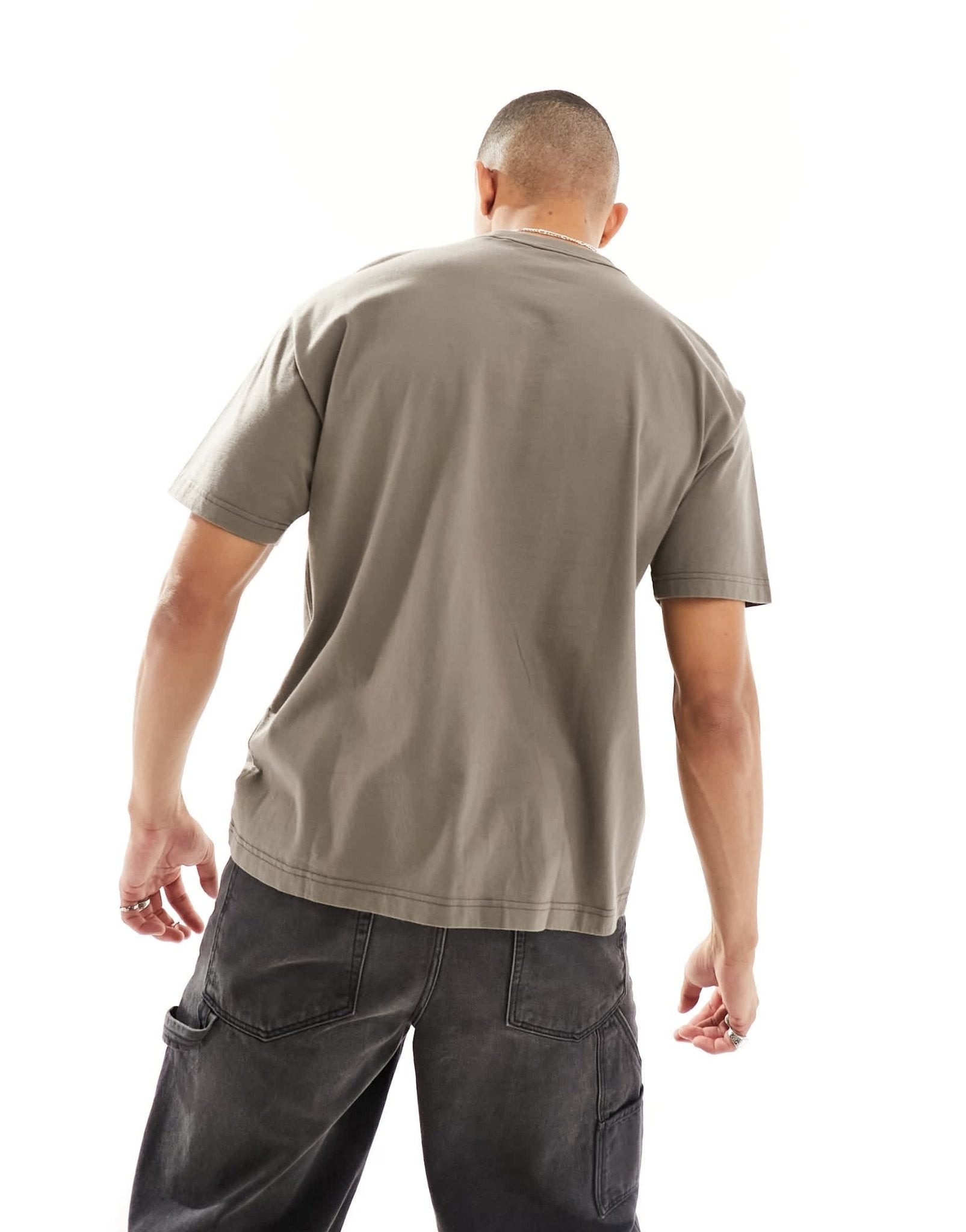 Abercrombie & Fitch oversized t-shirt with pocket in khaki green - ASOS Sample Sale