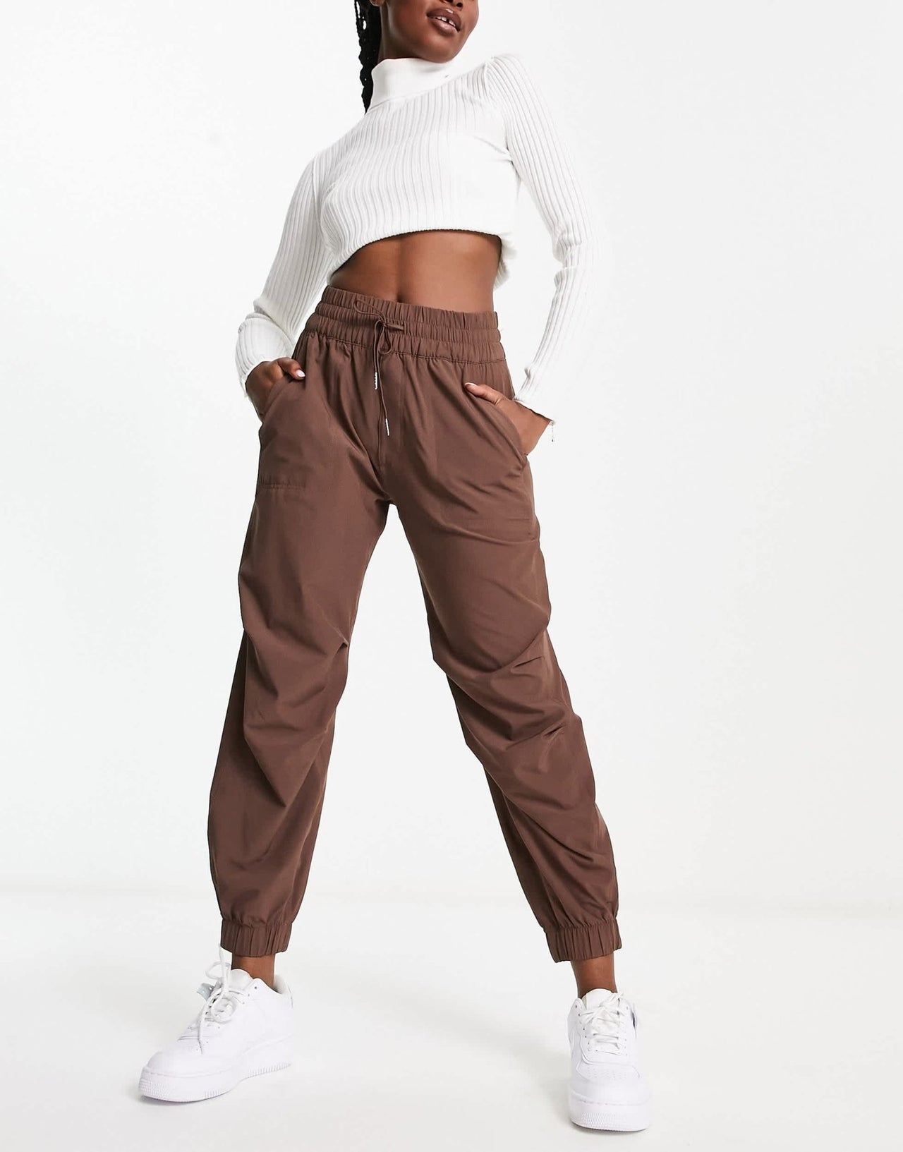 Abercrombie & Fitch parachute cargo trouser in brown - ASOS Sample Sale