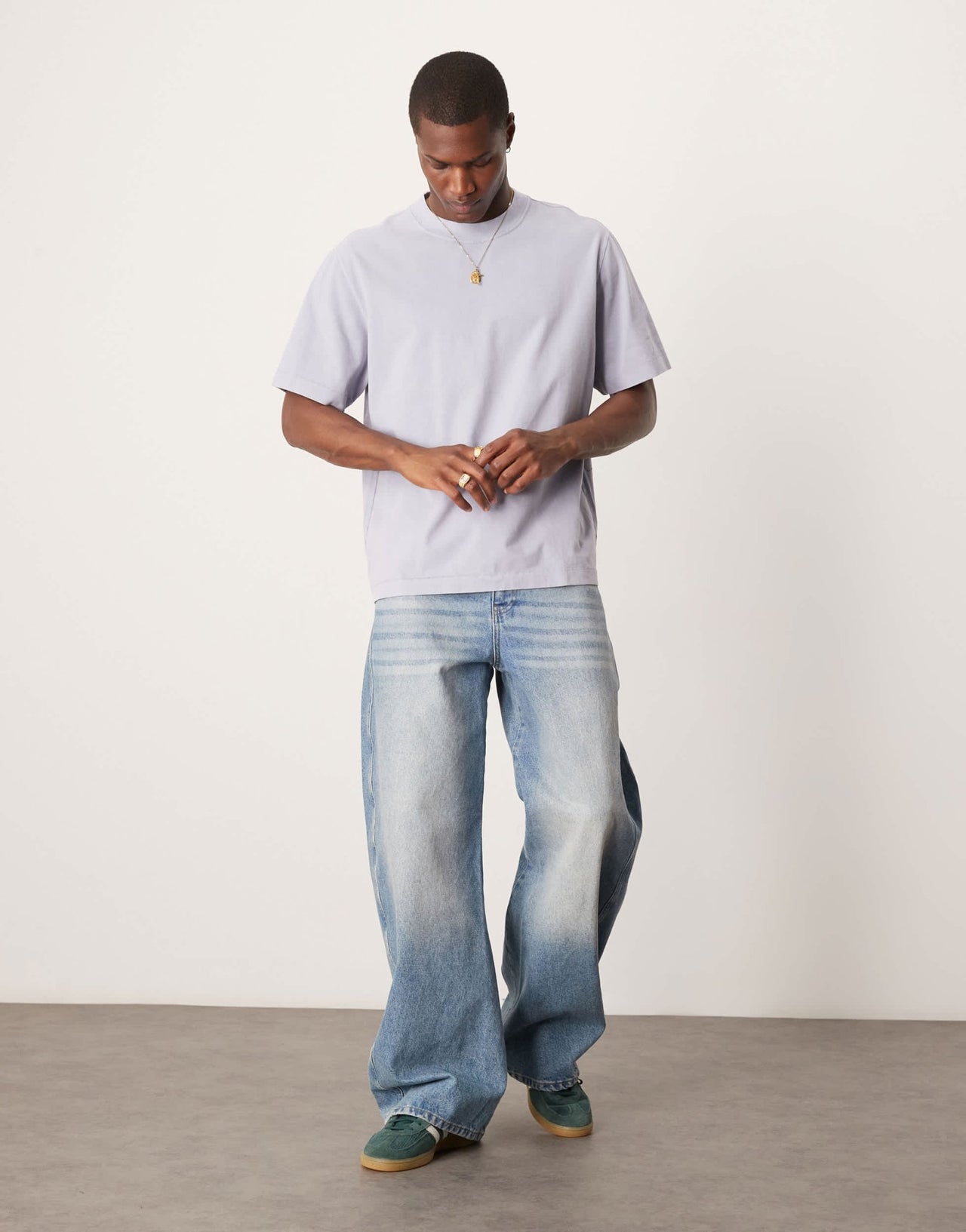 Abercrombie & Fitch premium t-shirt in washed blue - ASOS Sample Sale