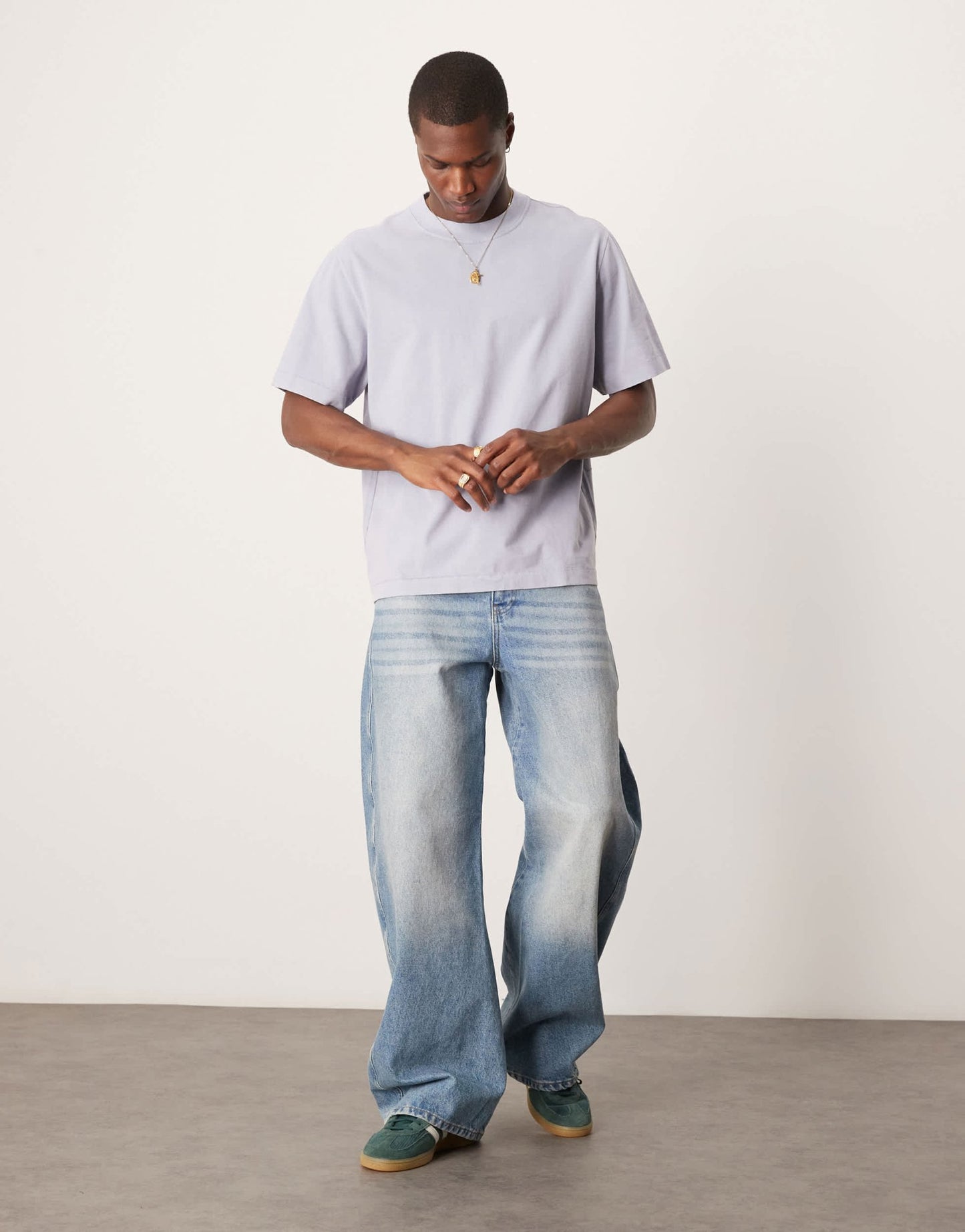 Abercrombie & Fitch premium t-shirt in washed blue - ASOS Sample Sale