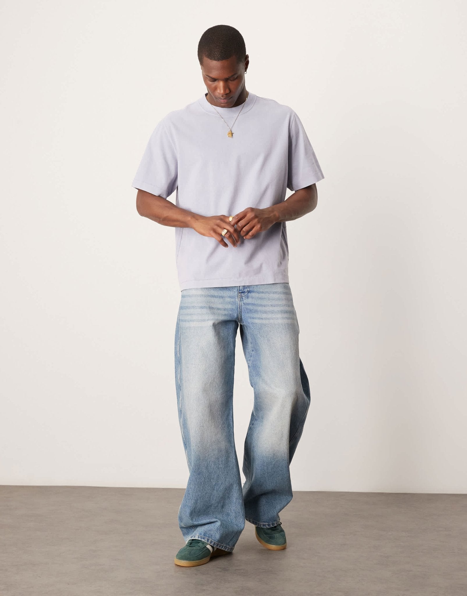 Abercrombie & Fitch premium t-shirt in washed blue - ASOS Sample Sale