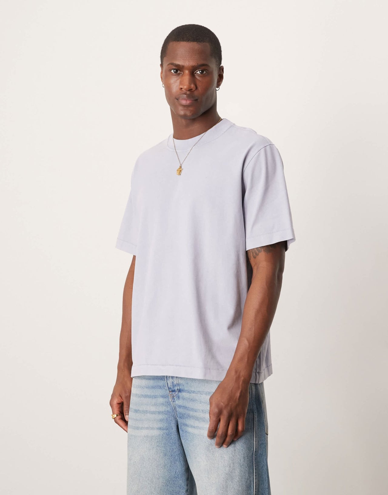 Abercrombie & Fitch premium t-shirt in washed blue - ASOS Sample Sale