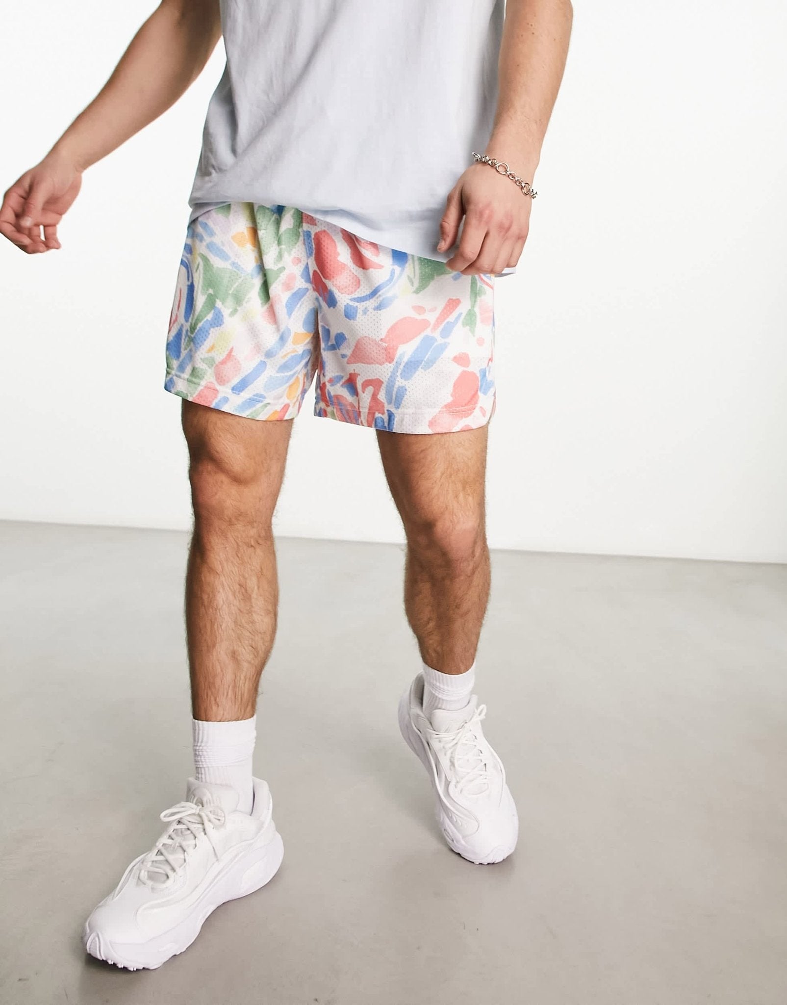 Abercrombie & Fitch Pride rainbow mosaic print mesh shorts in multi - ASOS Sample Sale