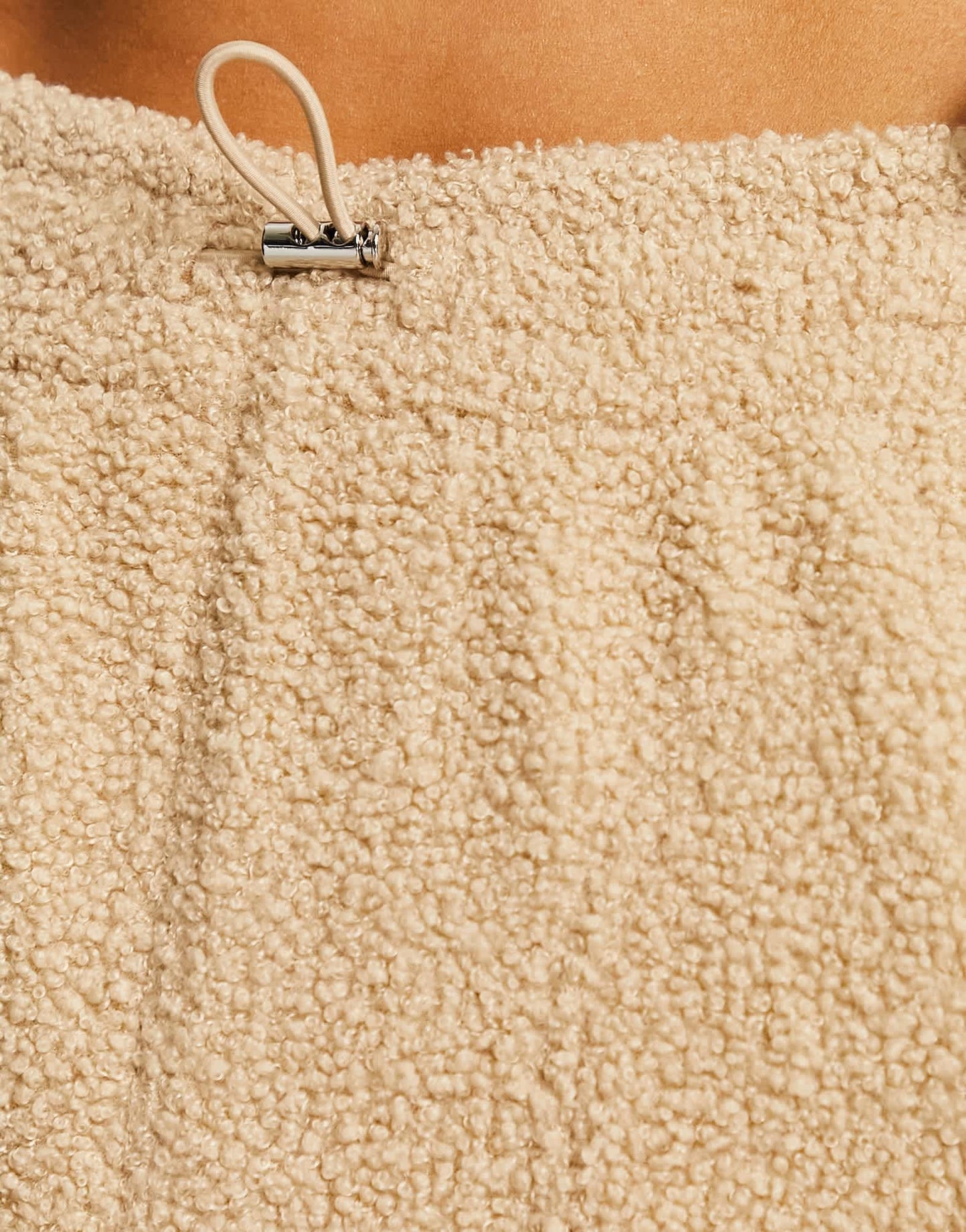 Abercrombie & Fitch quilted sherpa casual jogger in stone - ASOS Sample Sale