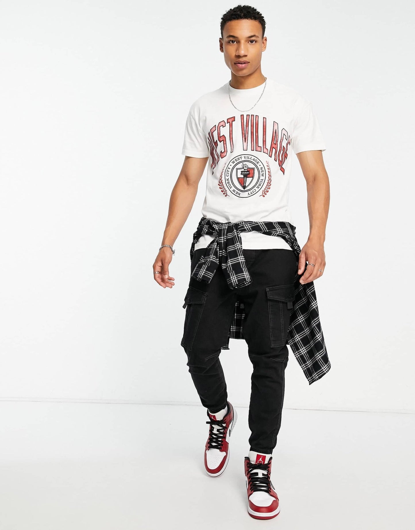 Abercrombie & Fitch retro prep west village print t-shirt in white - ASOS Sample Sale