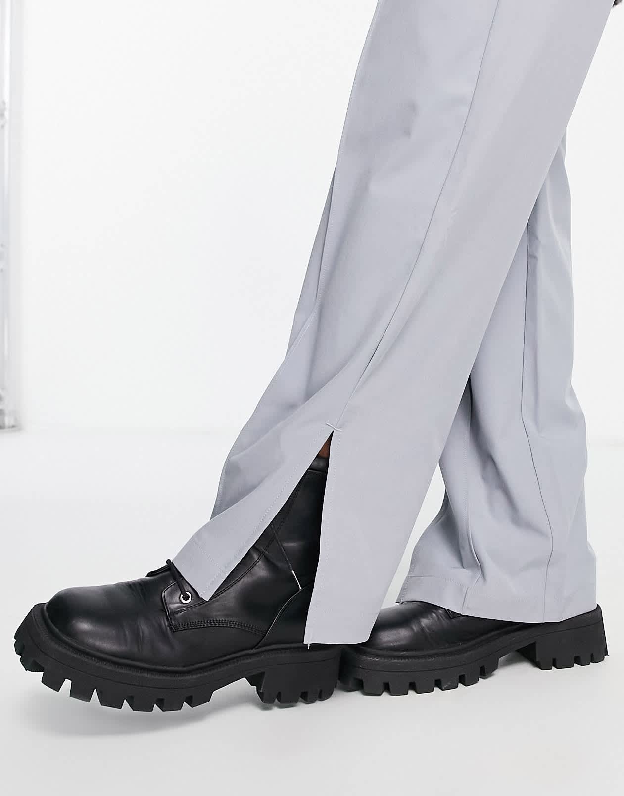 Abercrombie & Fitch seam front straight trouser in blue - ASOS Sample Sale
