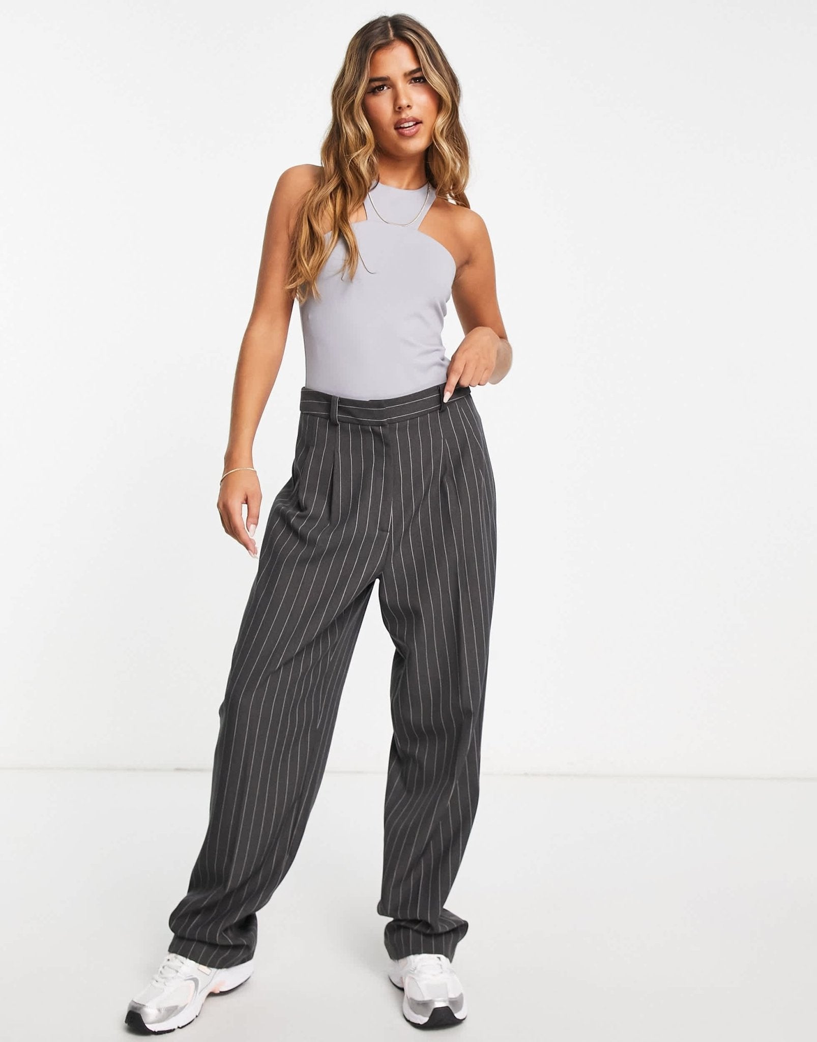 Abercrombie & Fitch seamless high neck bodysuit in grey - ASOS Sample Sale