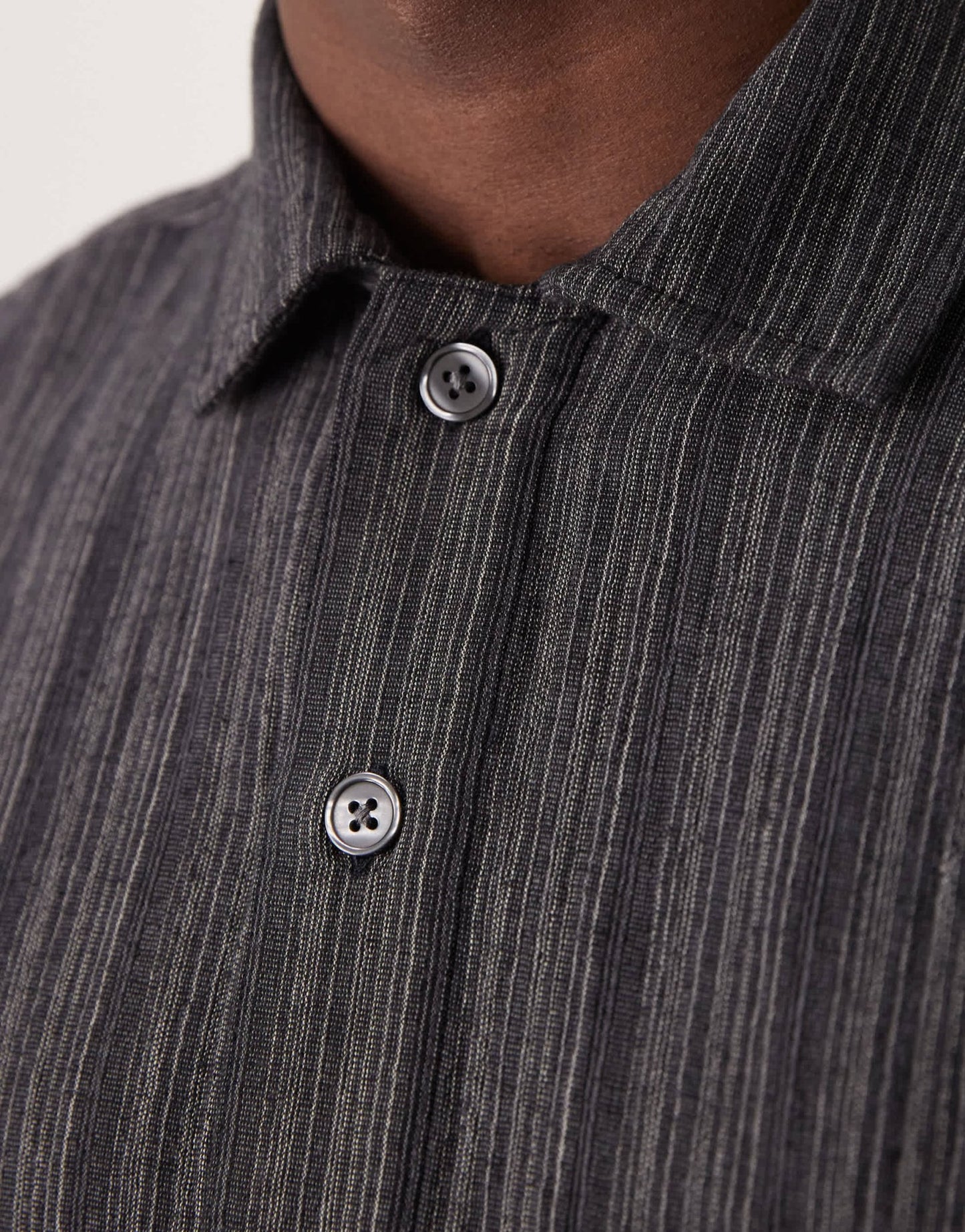 Abercrombie & Fitch short sleeve linen button shirt in black - ASOS Sample Sale
