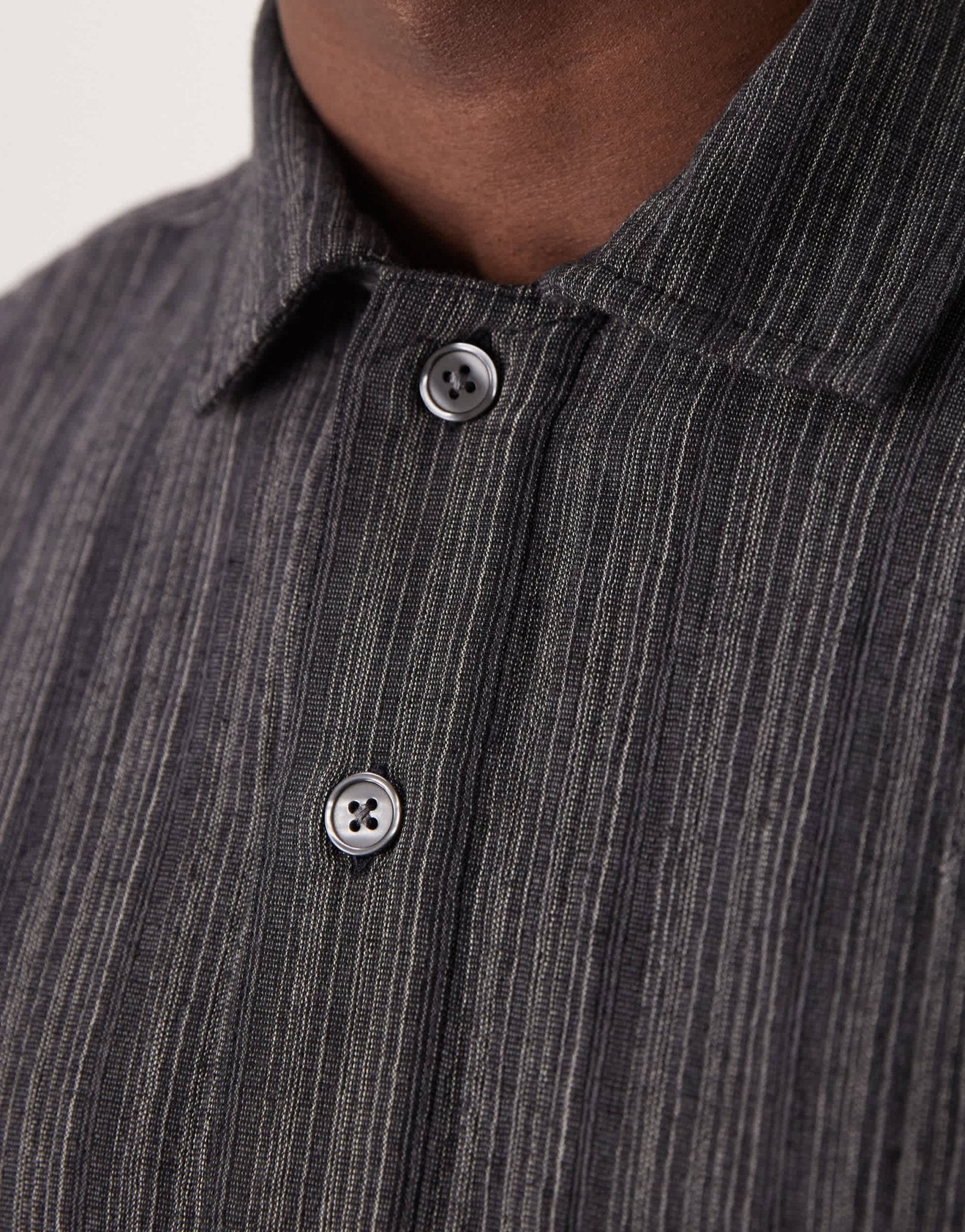 Abercrombie & Fitch short sleeve linen button shirt in black - ASOS Sample Sale