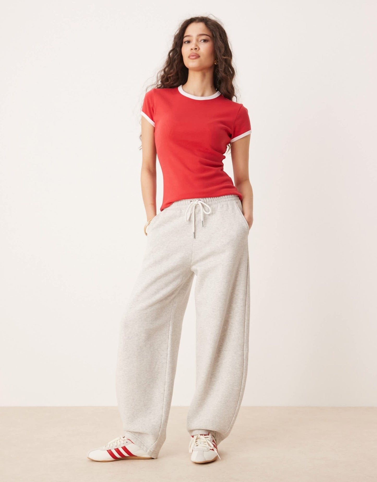 Abercrombie & Fitch slim fit ribbed t-shirt in red - ASOS Sample Sale