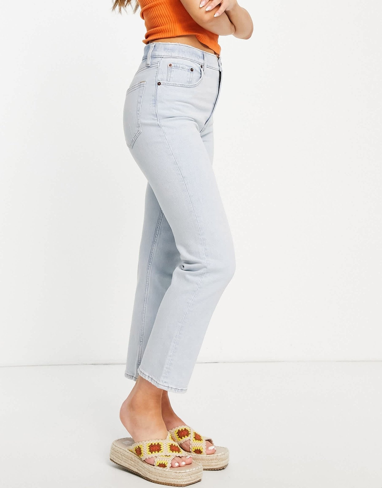 Abercrombie & Fitch straight leg jeans in light wash - ASOS Sample Sale