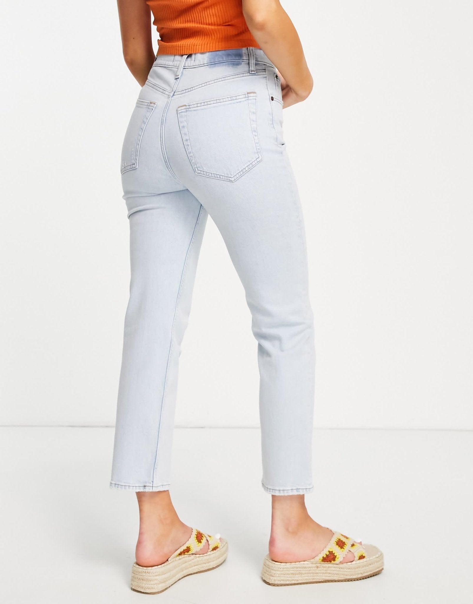 Abercrombie & Fitch straight leg jeans in light wash - ASOS Sample Sale