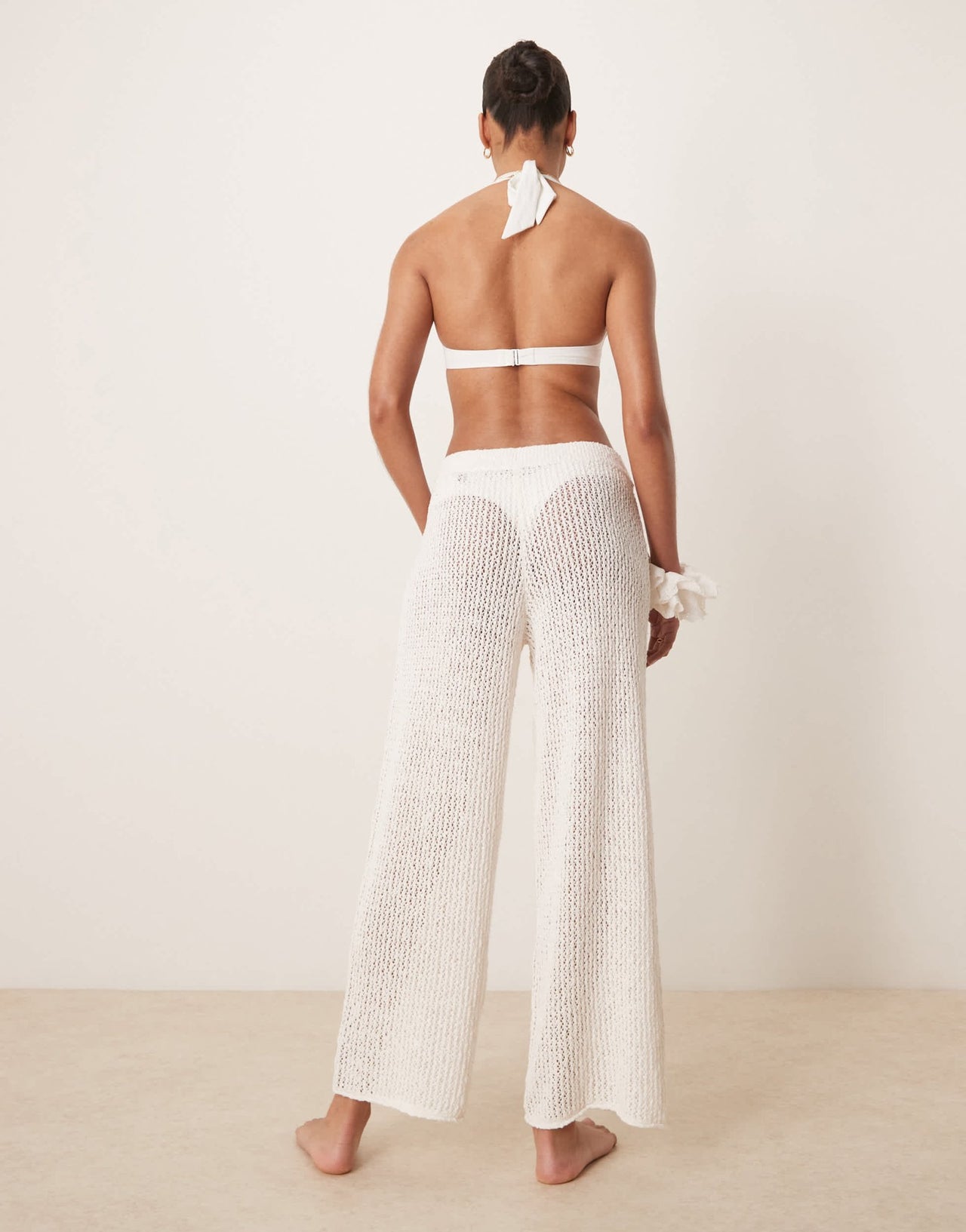 Abercrombie & Fitch swim sheer knitted trouser in white - ASOS Sample Sale