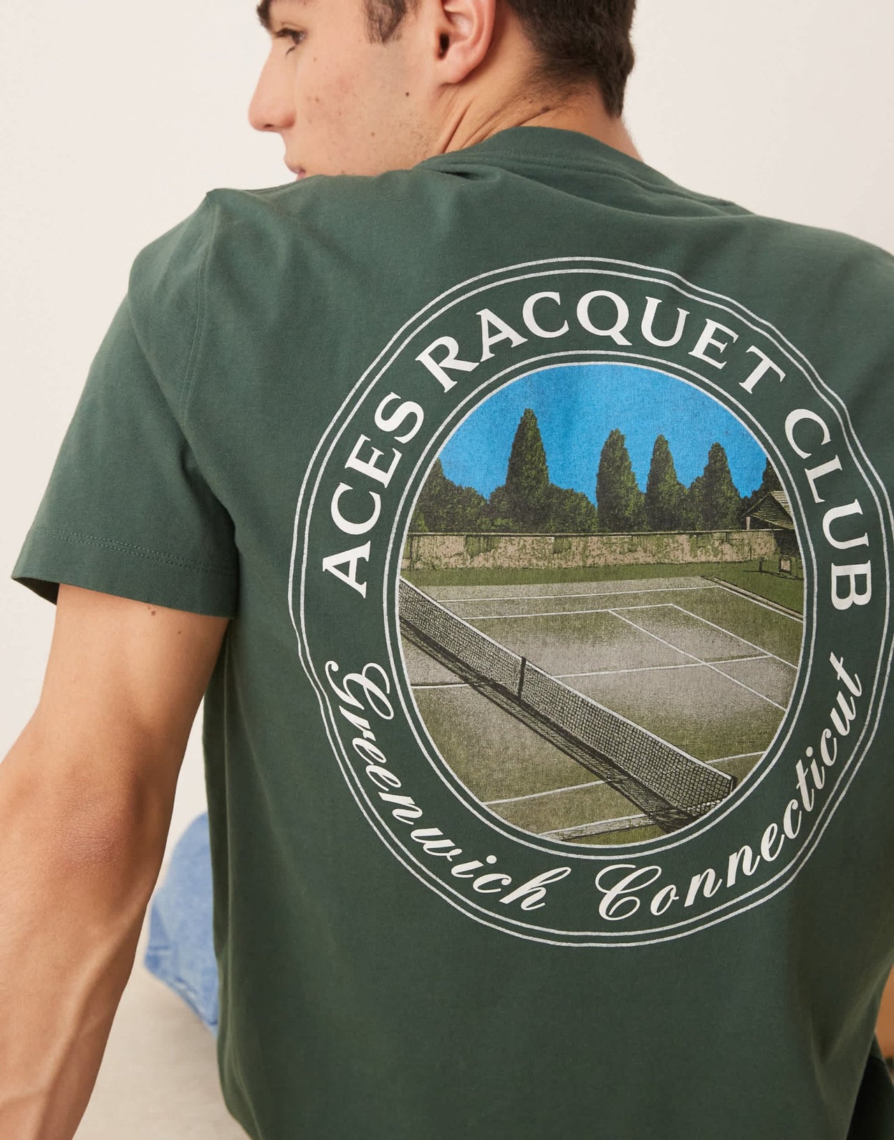 Abercrombie & Fitch tennis back print classic t-shirt in grey - ASOS Sample Sale